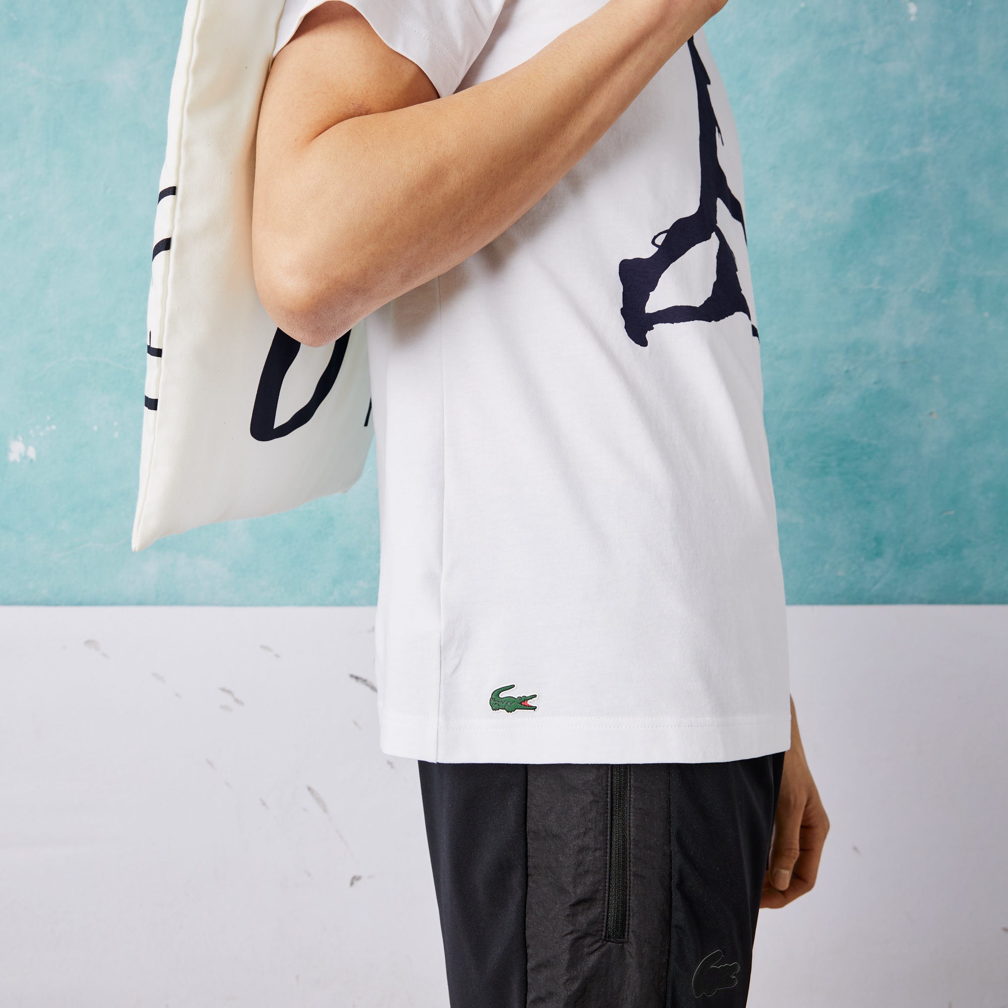 Lacoste SPORT x Novak Djokovic Erkek Regular Fit Bisiklet Yaka