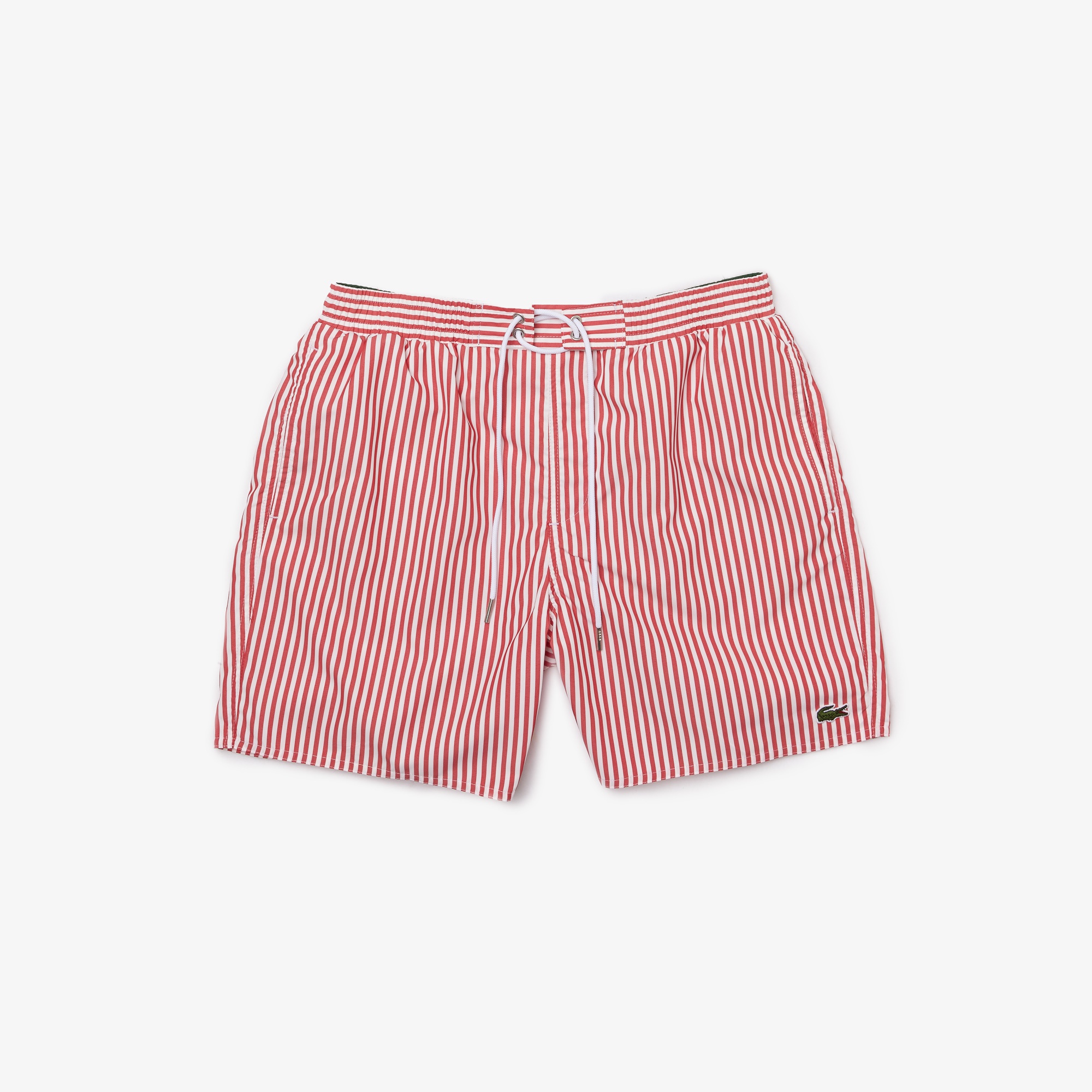 Lacoste Erkek Çizgili Kırmızı Mayo