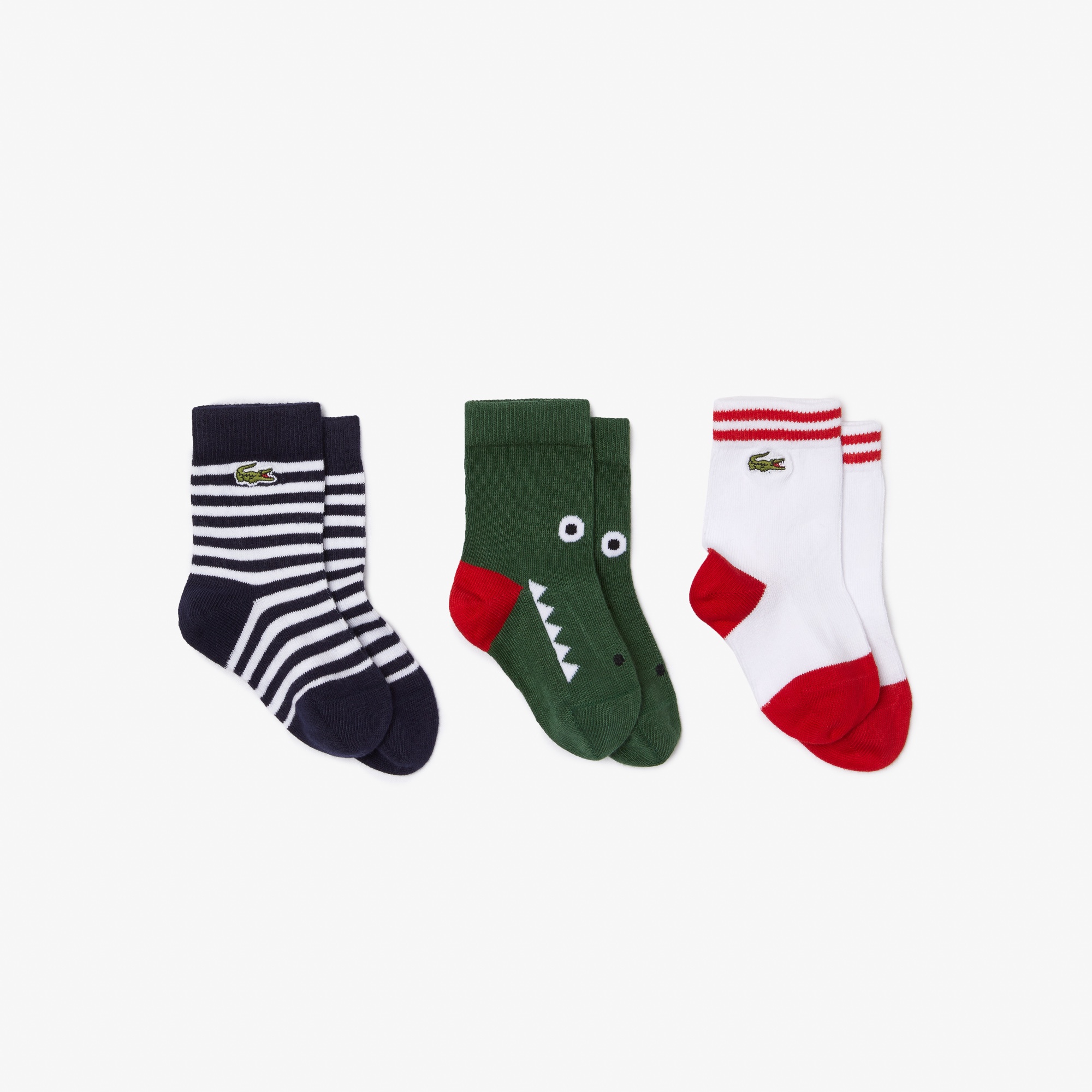 Lacoste Çocuk Baskılı 3'lü Renkli Çorap