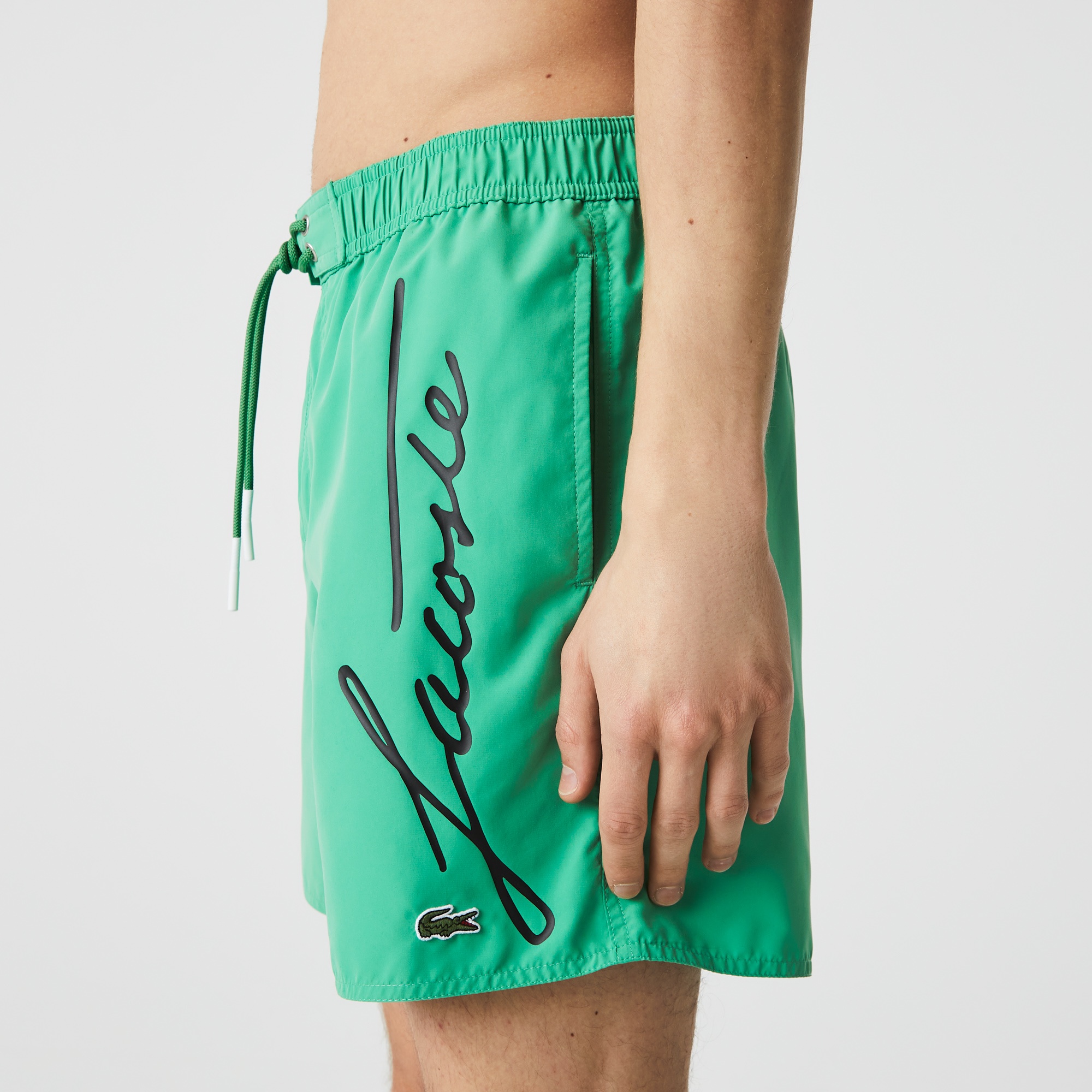 Lacoste Erkek Baskılı Yeşil Mayo Şort
