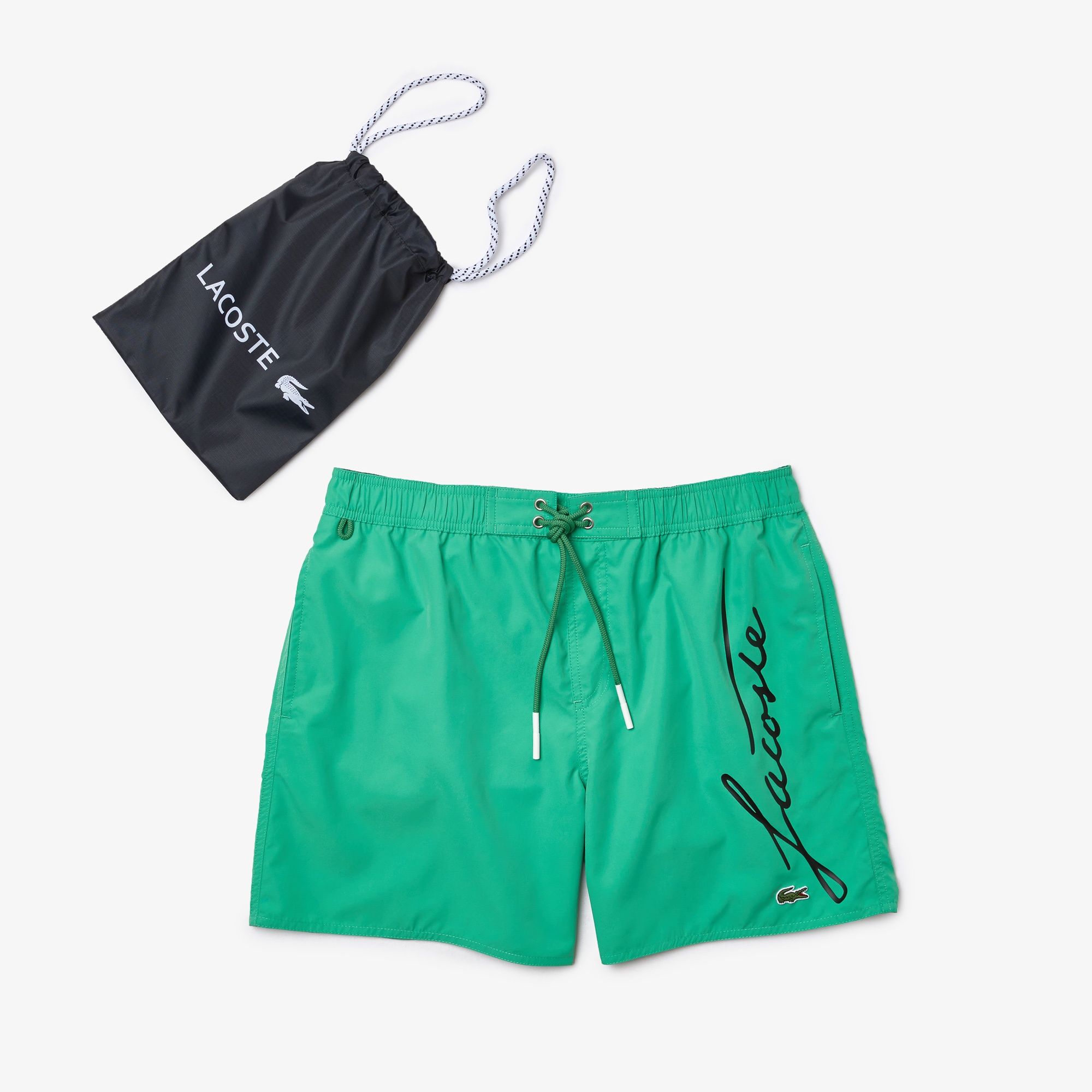 Lacoste Erkek Baskılı Yeşil Mayo Şort