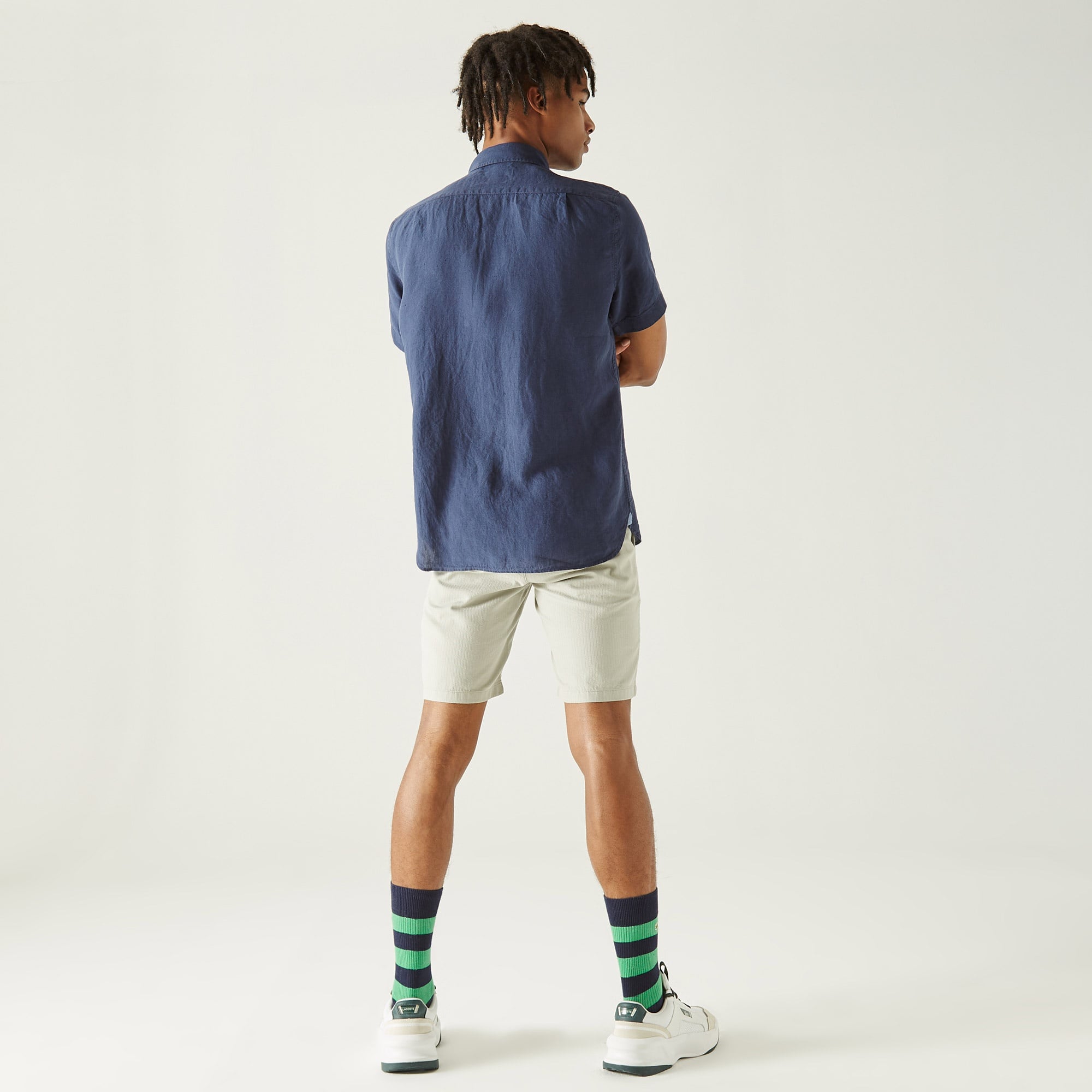 Lacoste Erkek Regular Fit Kısa Kollu Lacivert Gömlek