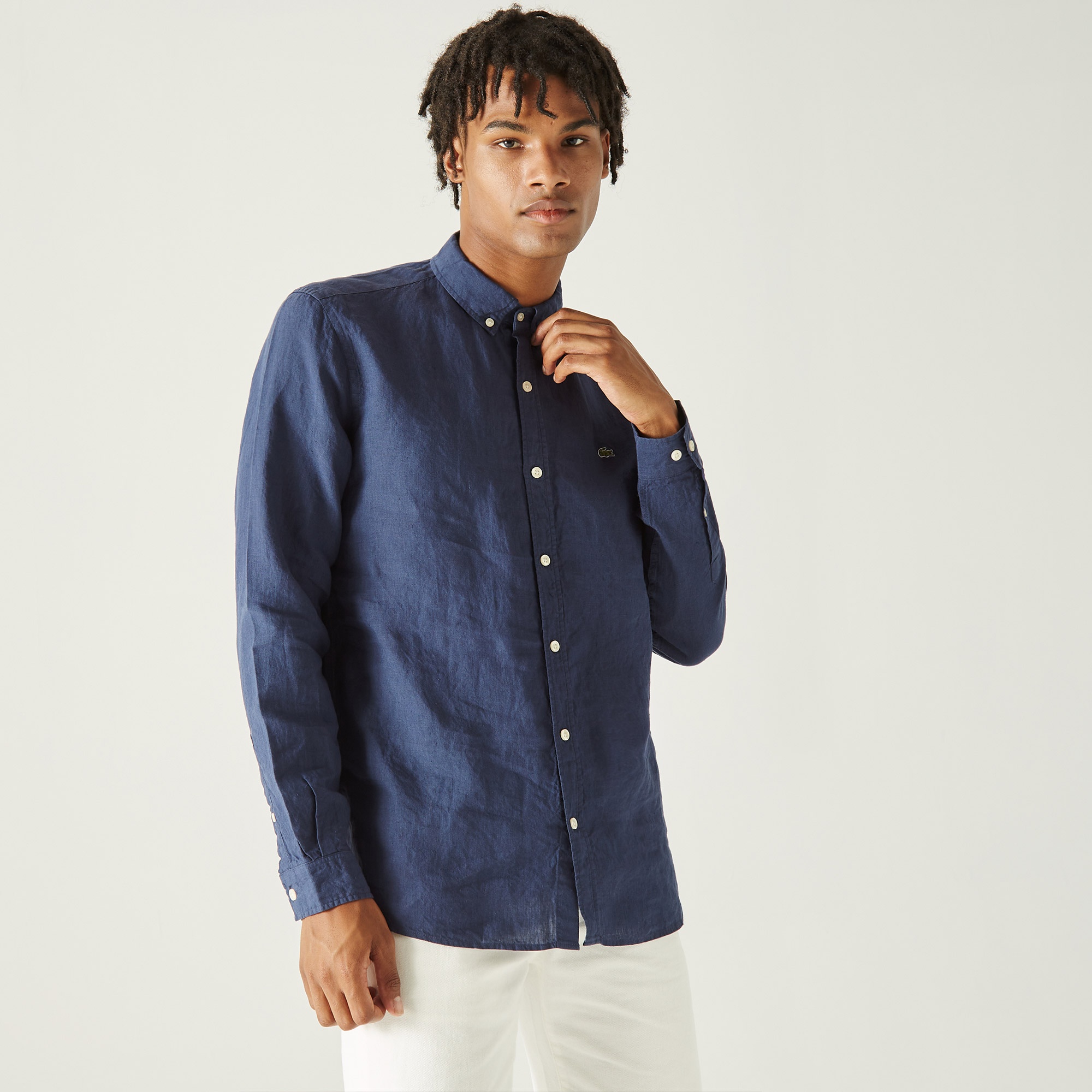 Lacoste Erkek Regular Fit Lacivert Gömlek