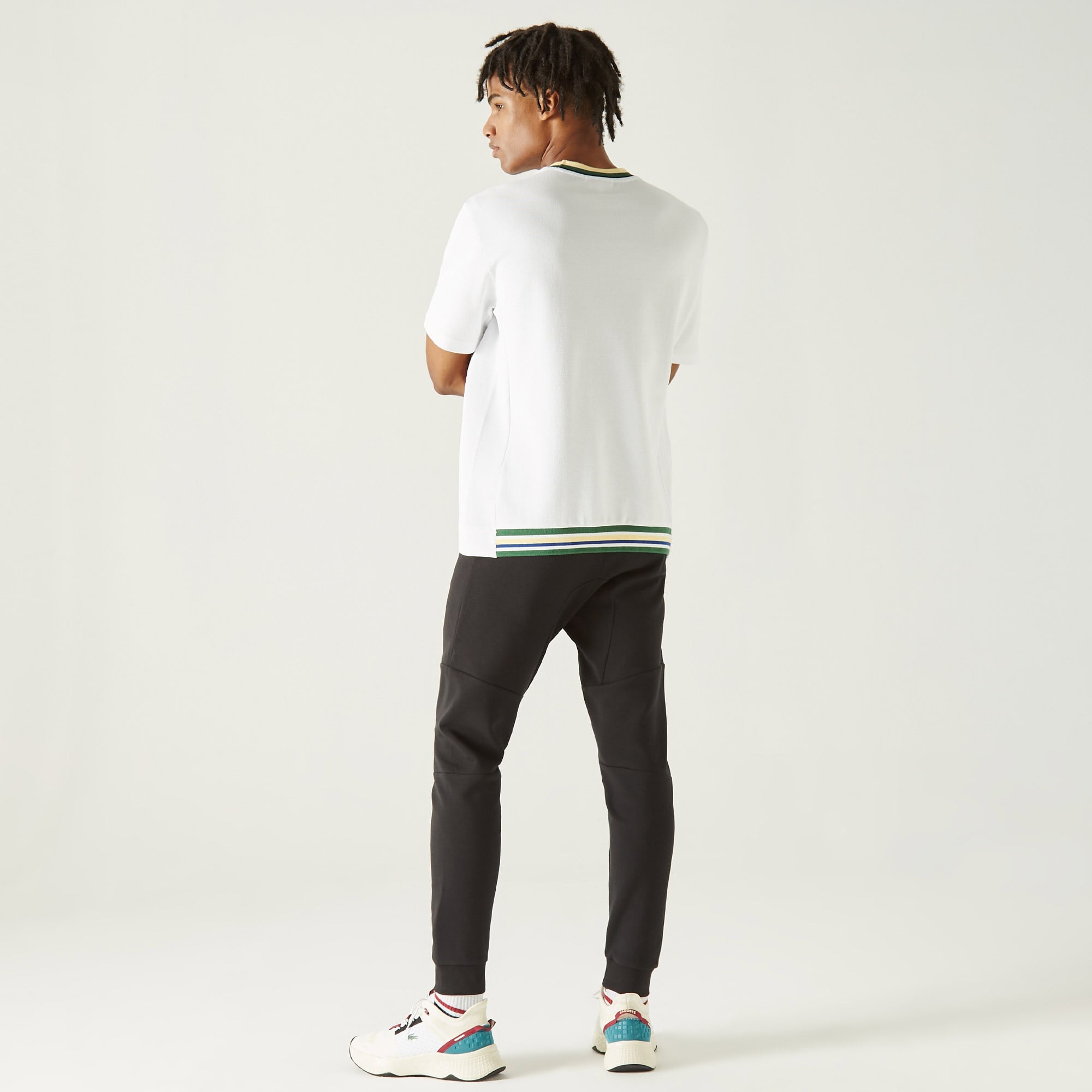 Lacoste Erkek Relaxed Fit Bisiklet Yaka Beyaz T-Shirt