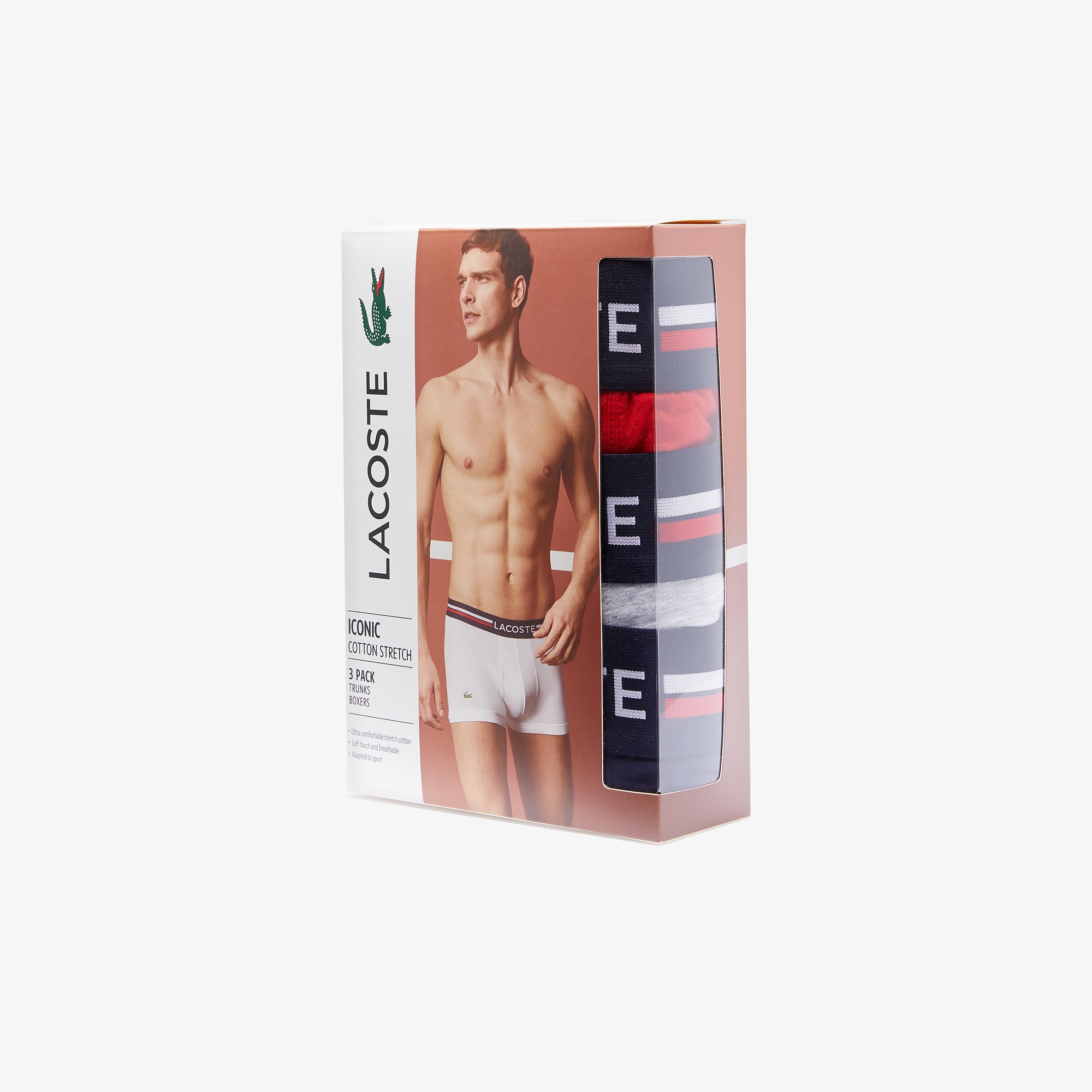 Lacoste Erkek 3'lü Renkli Boxer
