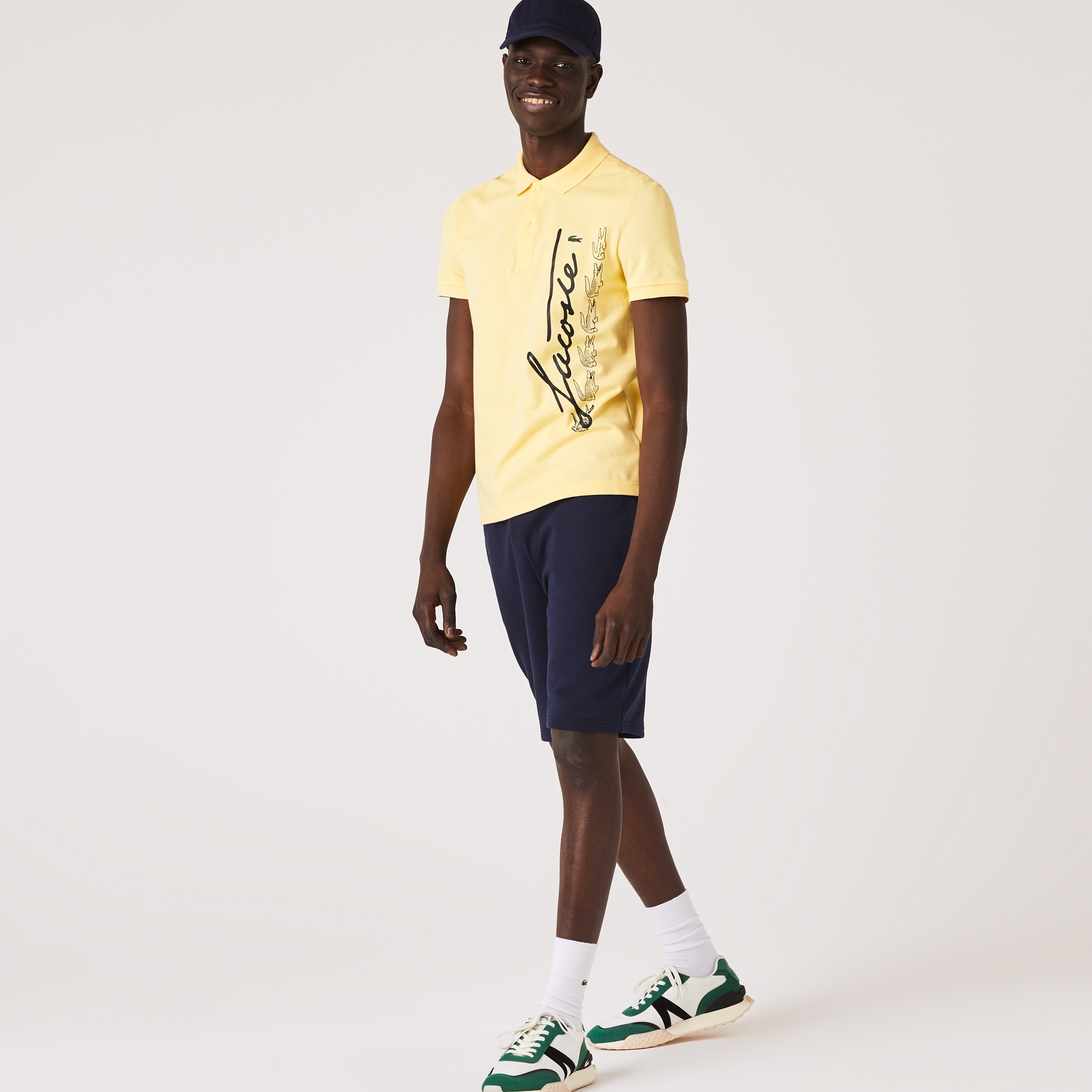 Lacoste Erkek Regular Fit Baskılı Sarı Polo