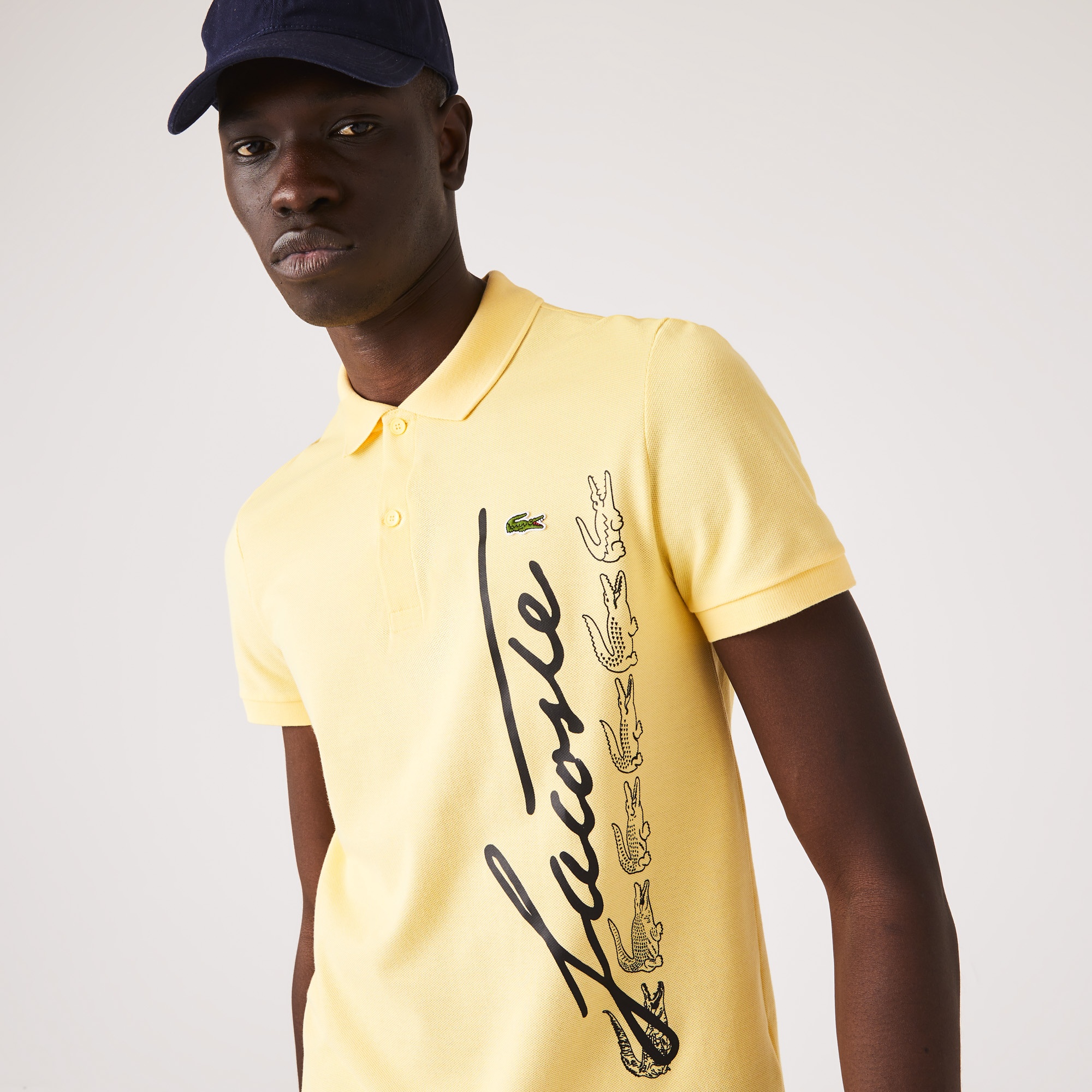 Lacoste Erkek Regular Fit Baskılı Sarı Polo