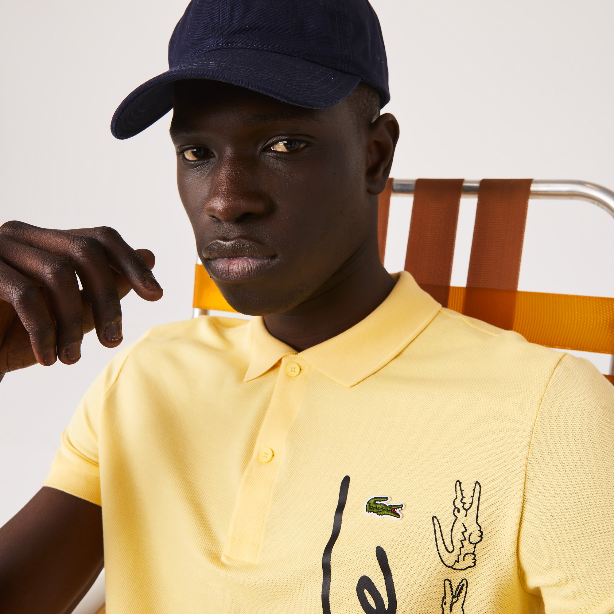 Lacoste Erkek Regular Fit Baskılı Sarı Polo
