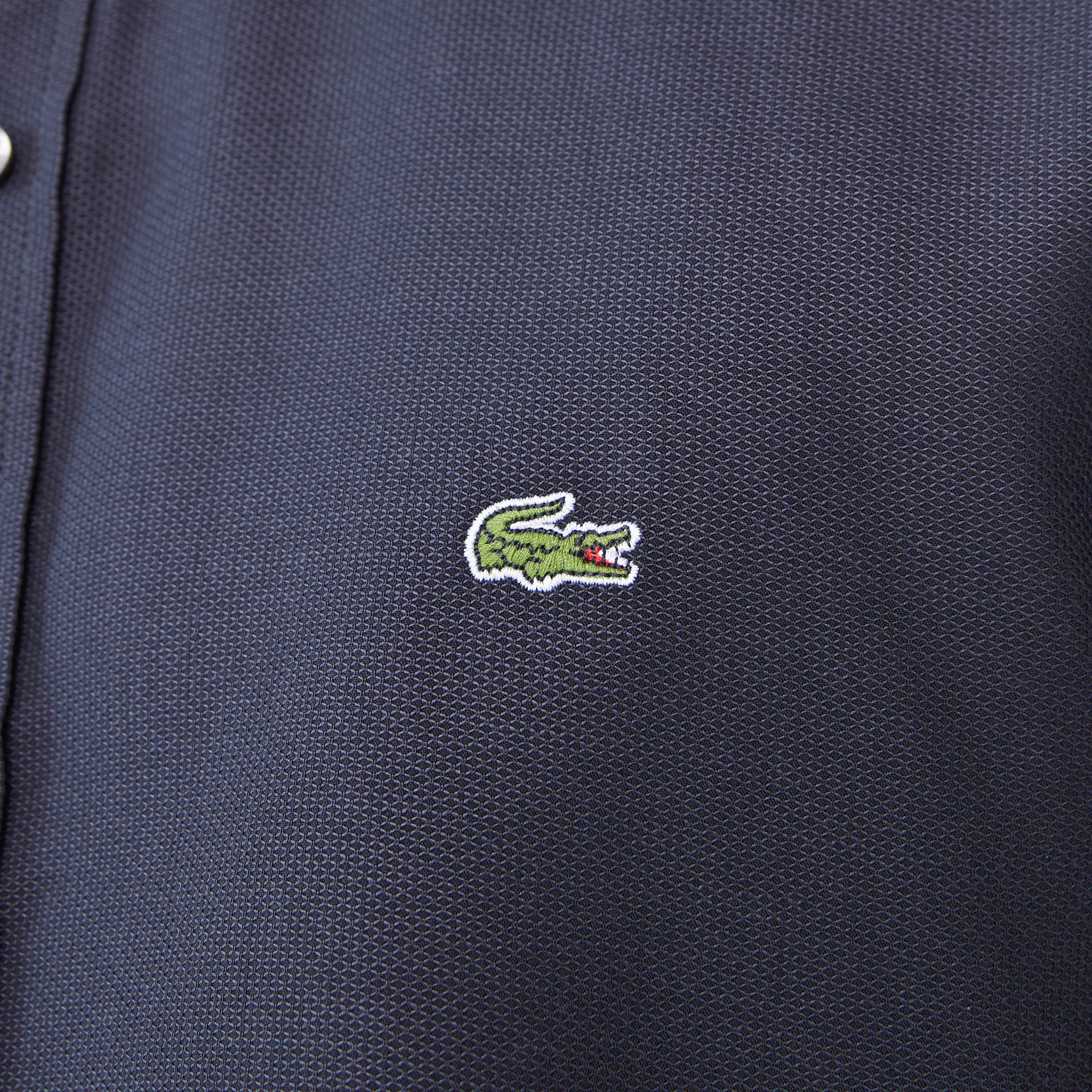 Lacoste Erkek Slim Fit Desenli Siyah Gömlek
