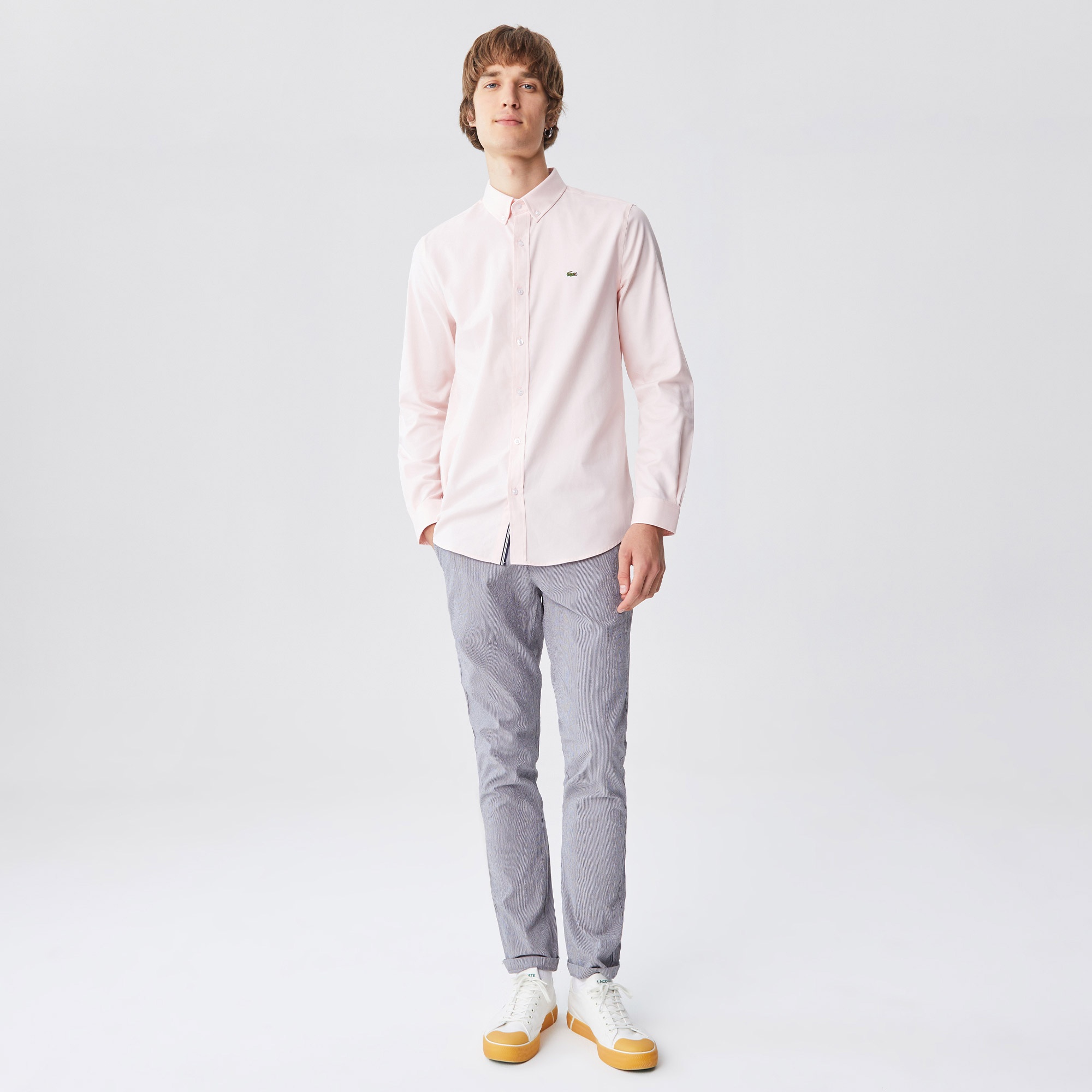 Lacoste Erkek Slim Fit Pembe Gömlek