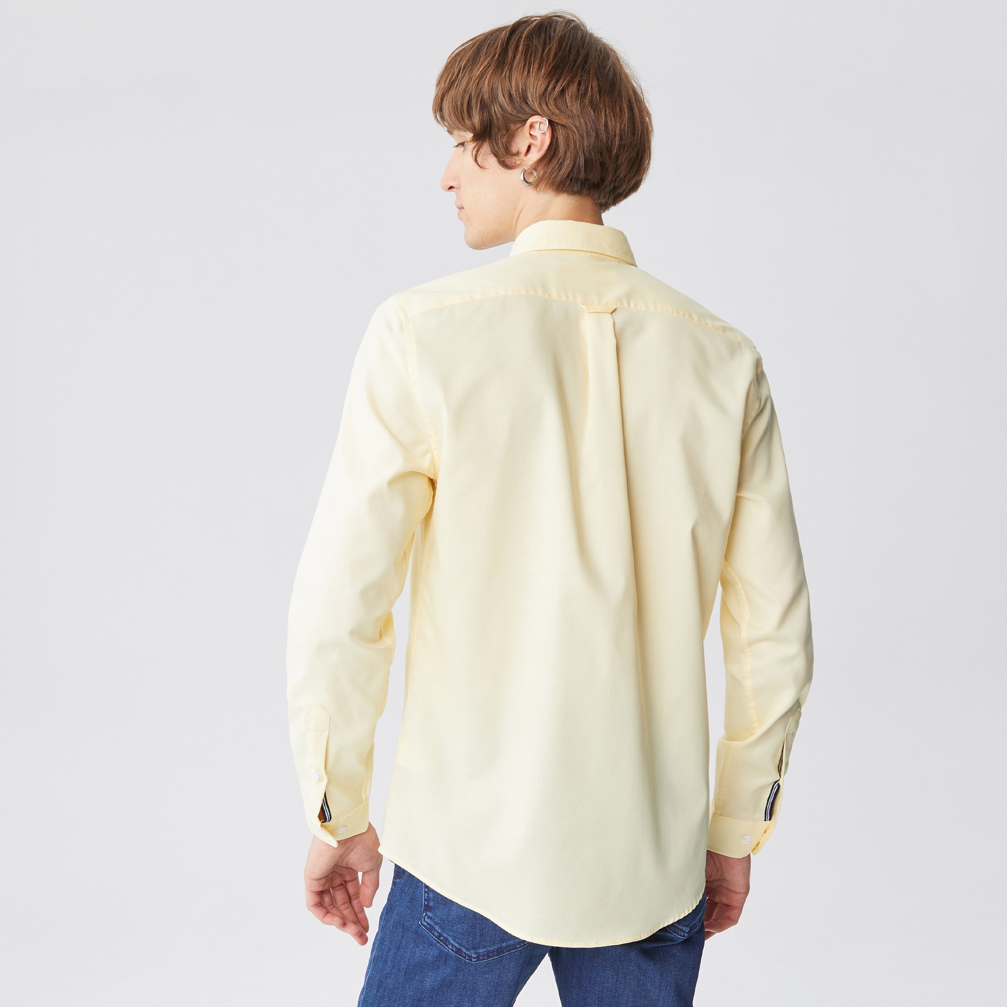 Lacoste Erkek Slim Fit Sarı Gömlek