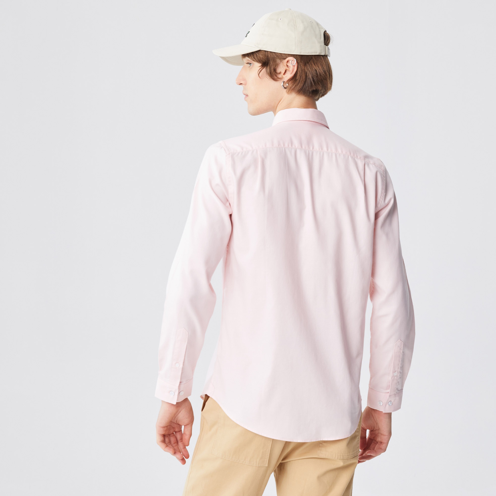 Lacoste Erkek Slim Fit Açık Pembe Gömlek