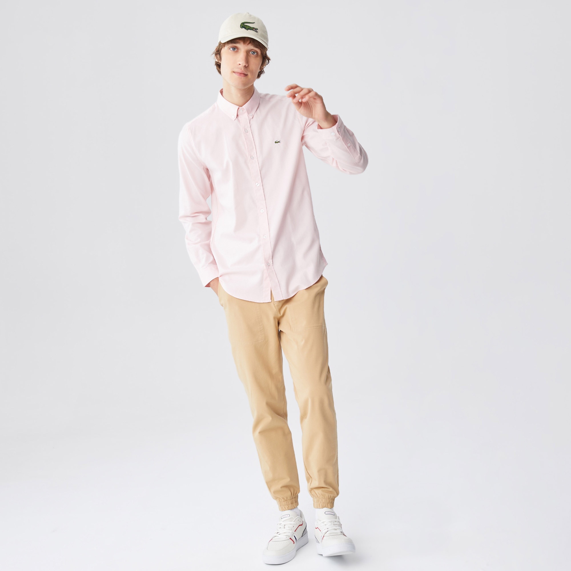 Lacoste Erkek Slim Fit Açık Pembe Gömlek