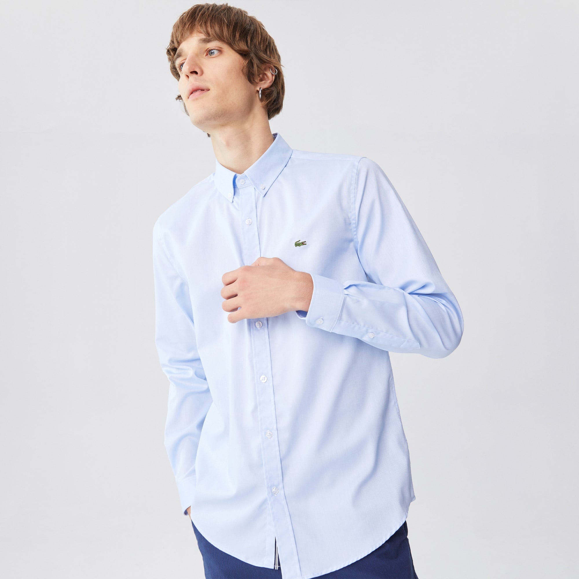 Lacoste Erkek Slim Fit Mavi Gömlek