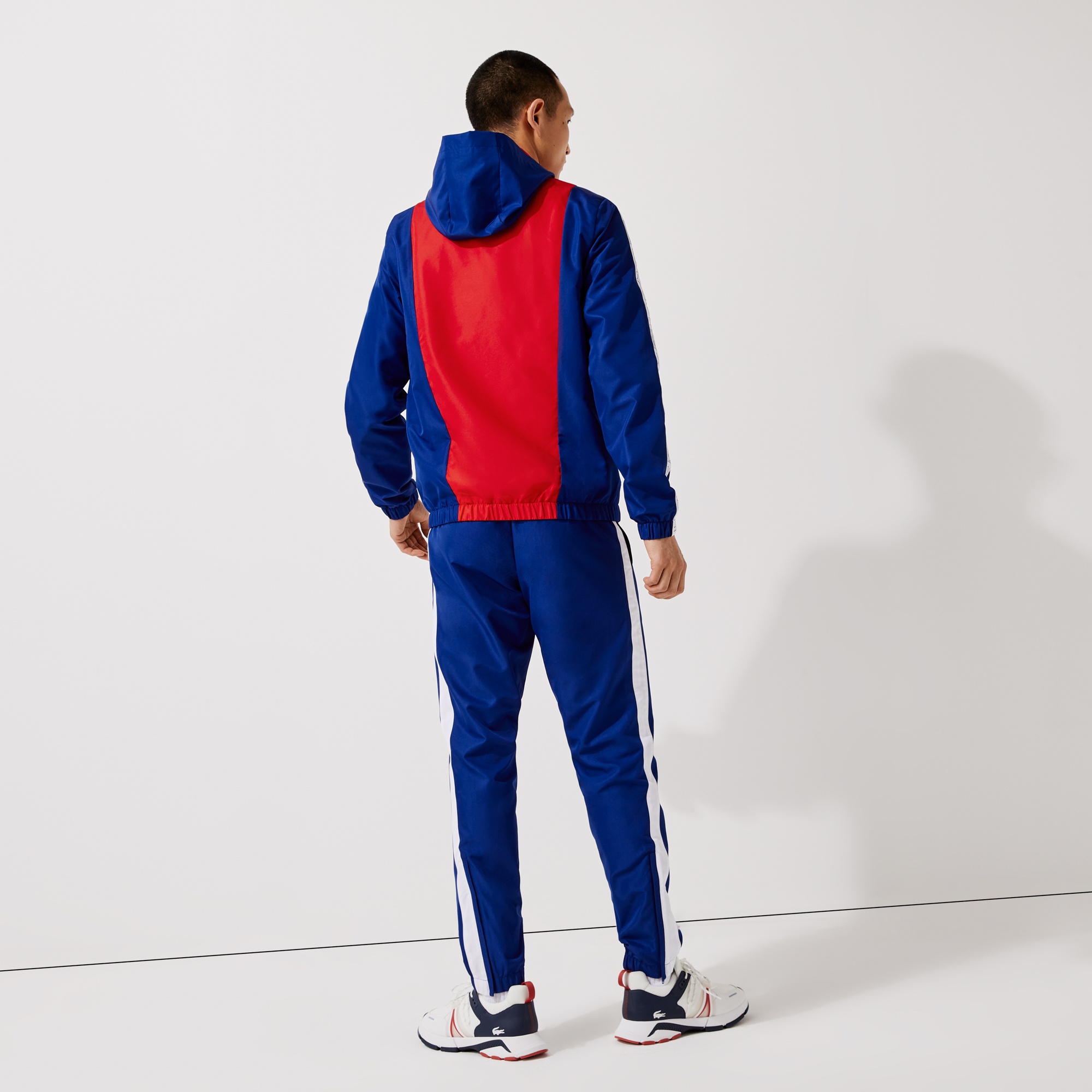 Lacoste SPORT Erkek Regular Fit Kapüşonlu Renk Bloklu Lacivert Eşofman Takımı