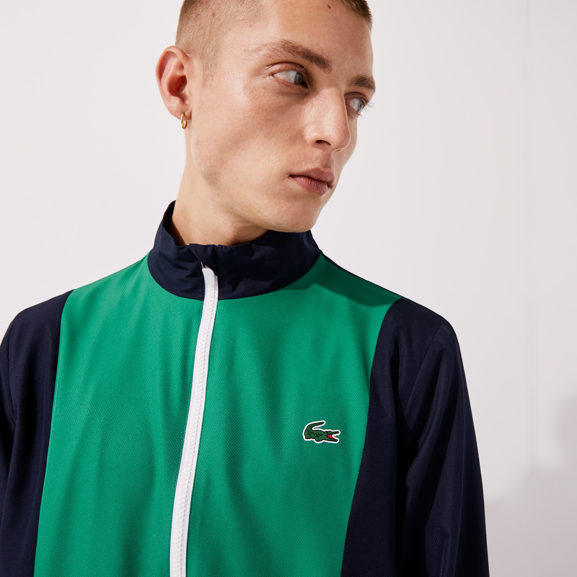 Lacoste SPORT Erkek Regular Fit Dik Yaka Renk Bloklu Lacivert Eşofman Takımı
