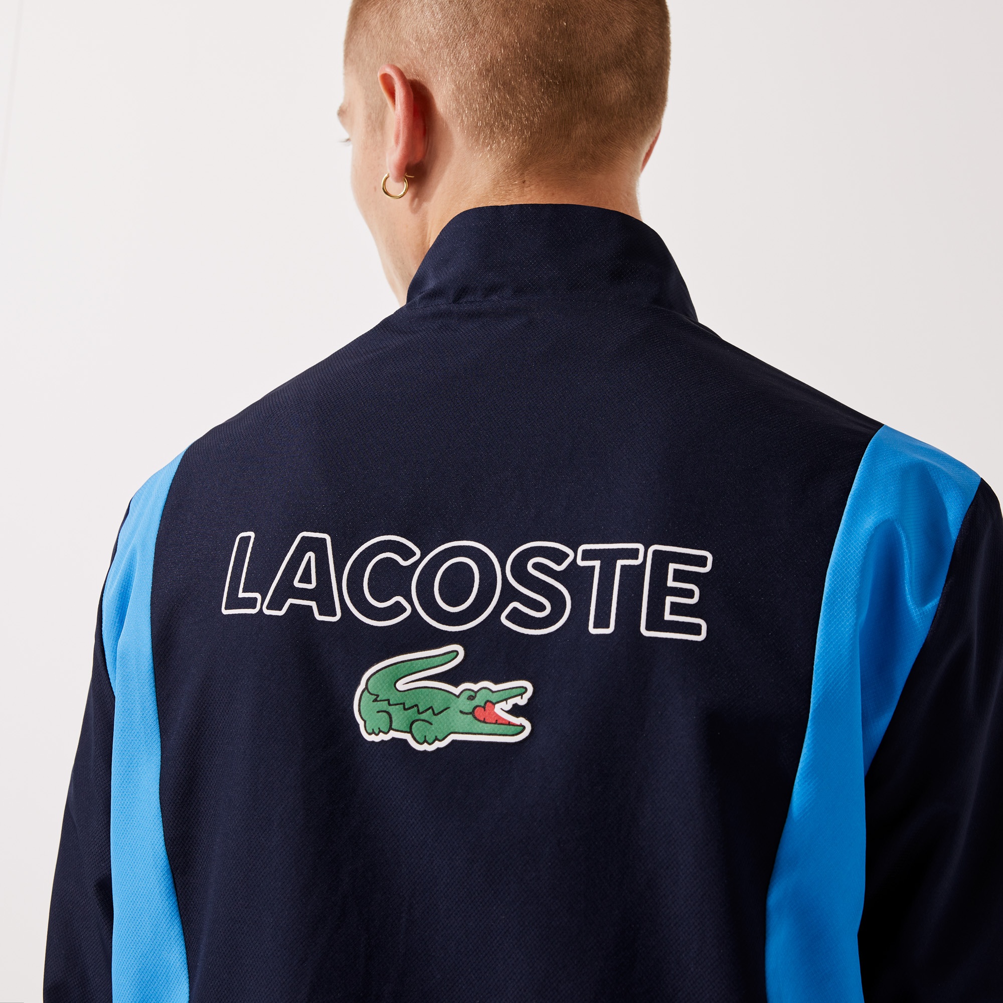 Lacoste SPORT Erkek Regular Fit Dik Yaka Renk Bloklu Lacivert Eşofman Takımı