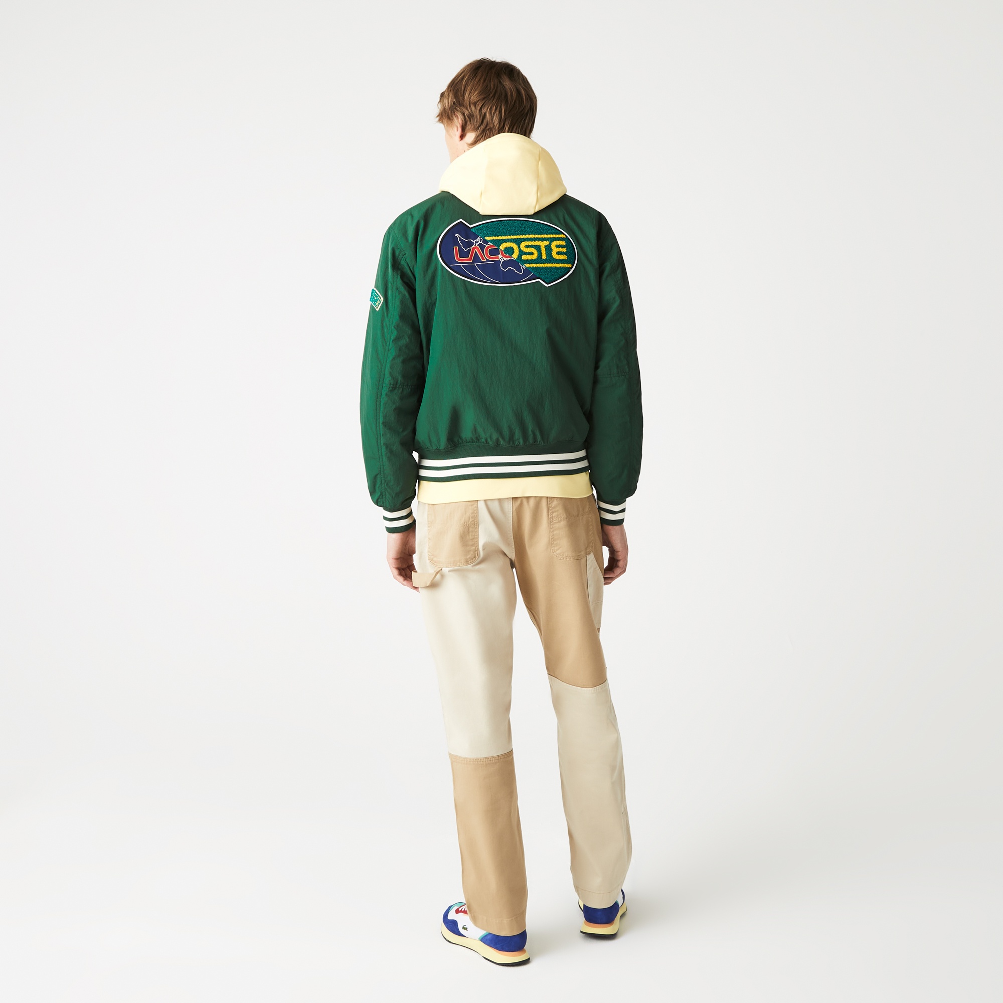 Lacoste L!VE Erkek Hakim Yaka Baskılı Yeşil Ceket