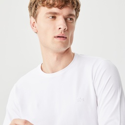 Lacoste Erkek Regular Fit Uzun Kollu Bisiklet Yaka Beyaz T-Shirt Beyaz