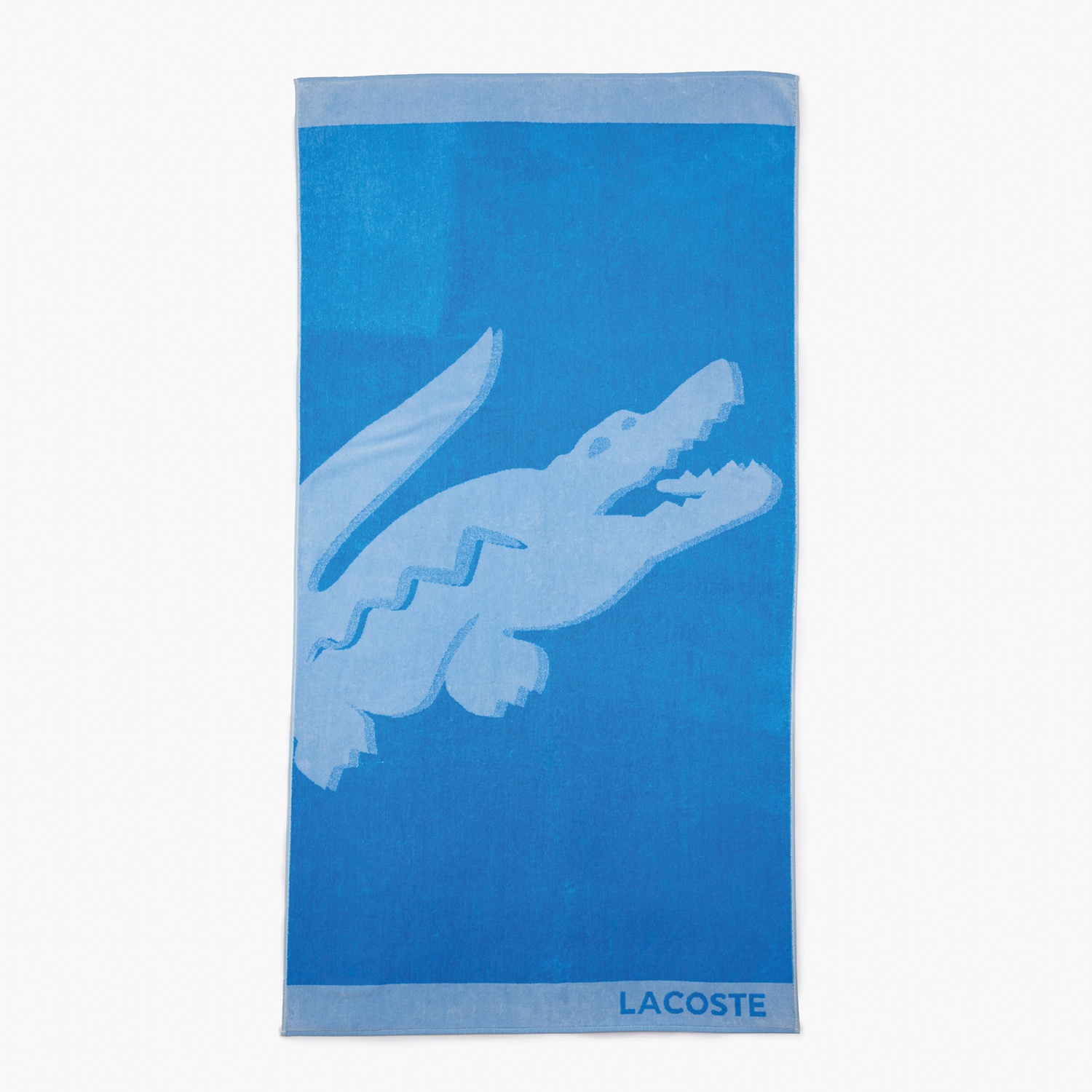 Lacoste Baskılı Mavi Plaj Havlu