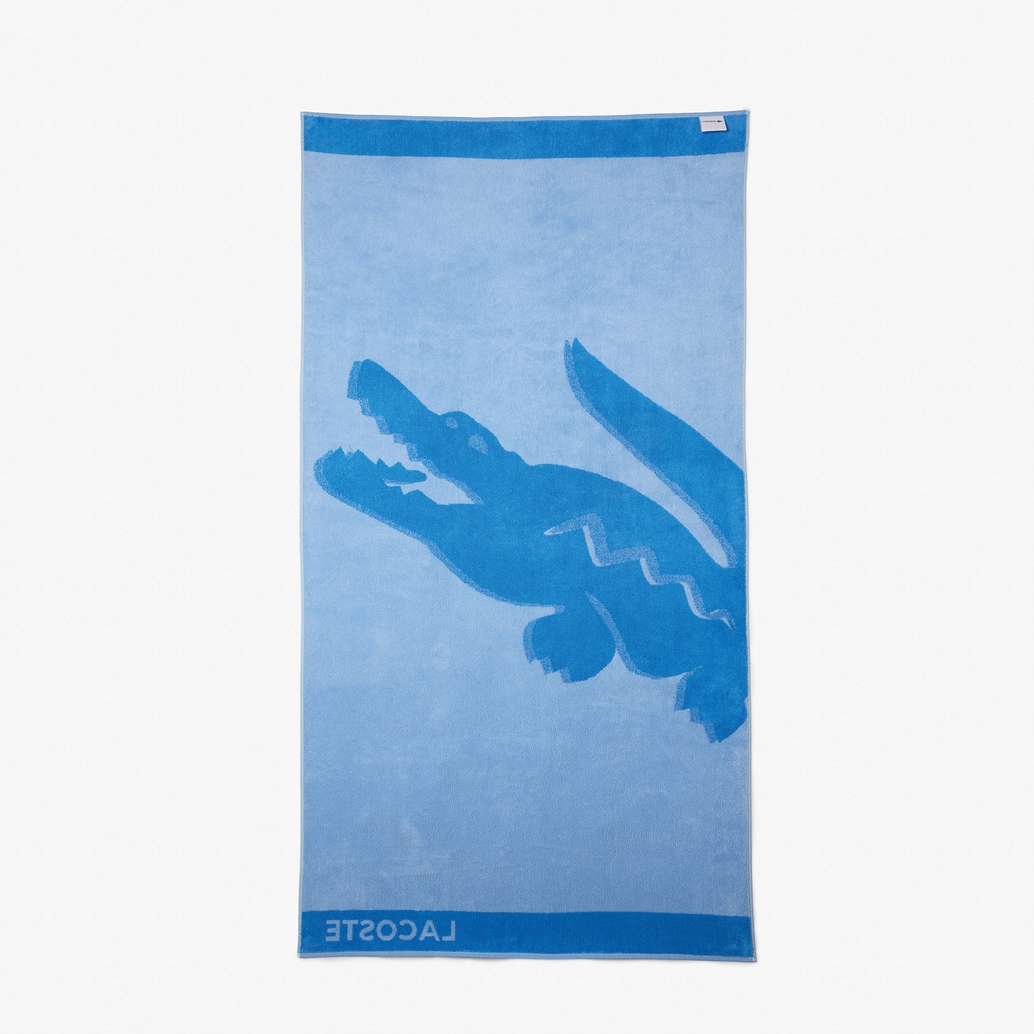 Lacoste Baskılı Mavi Plaj Havlu