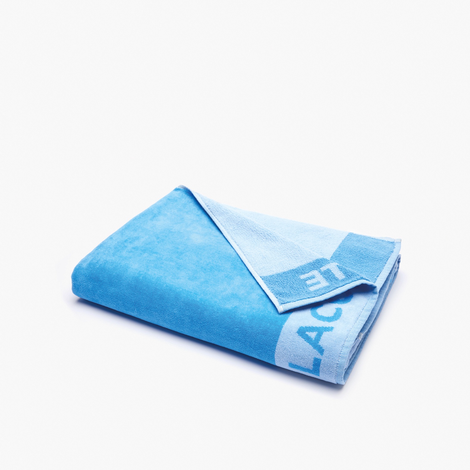 Lacoste Baskılı Mavi Plaj Havlu