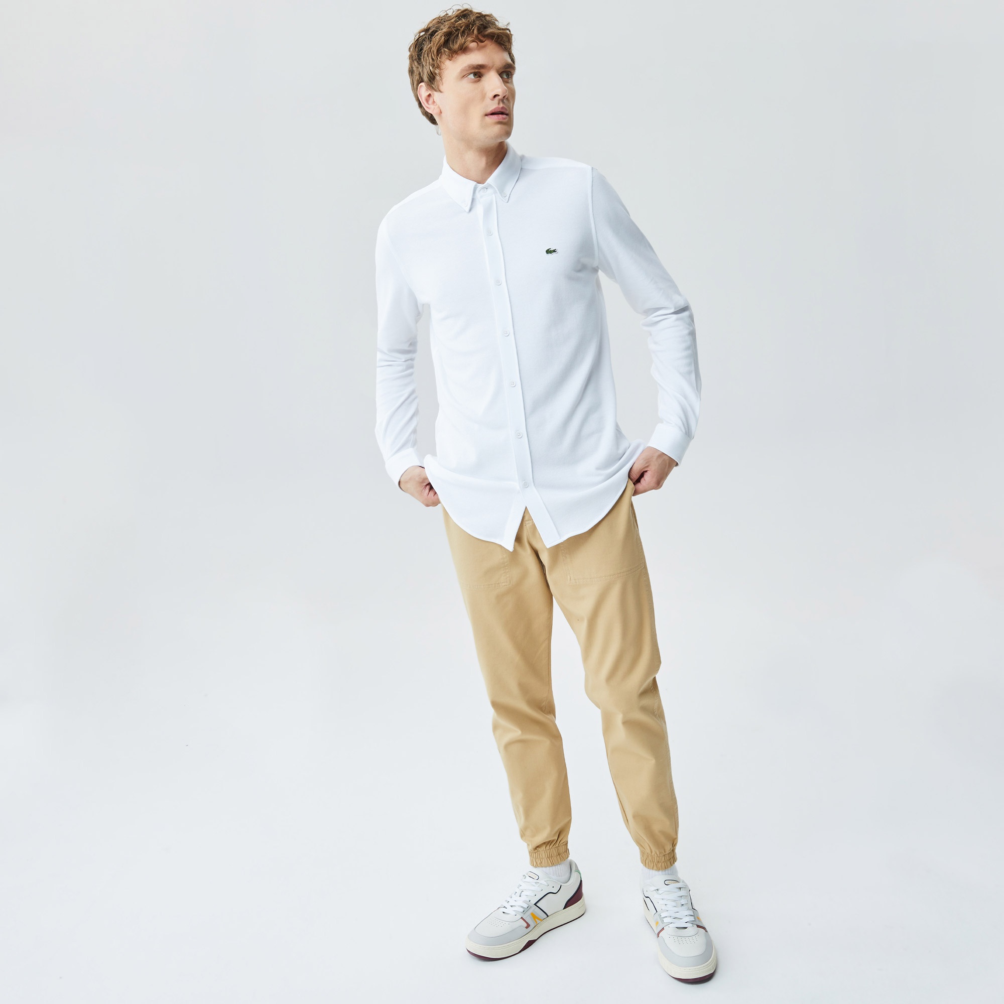 Lacoste Erkek Slim Fit Beyaz Gömlek