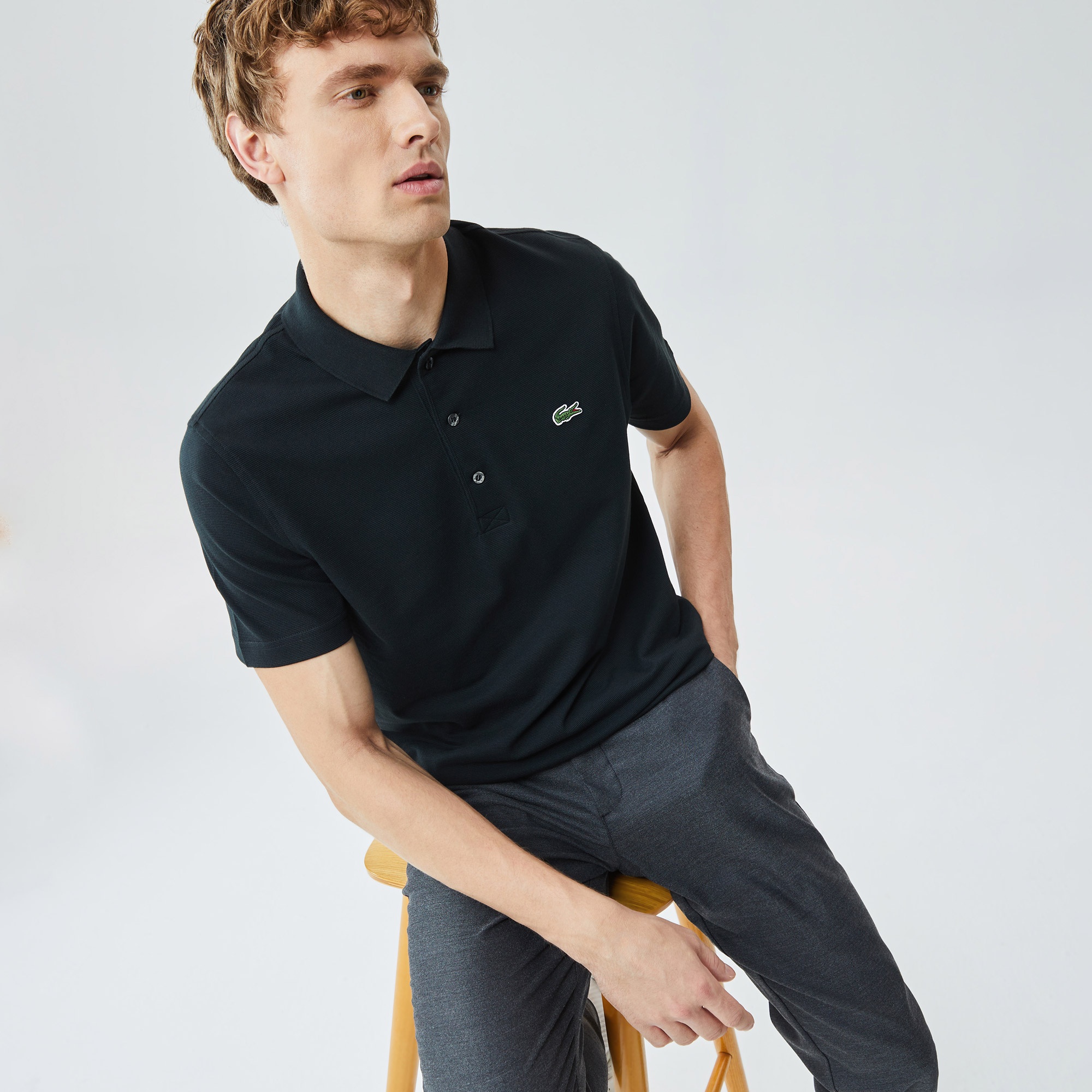 Lacoste SPORT Erkek Regular Fit Siyah Polo