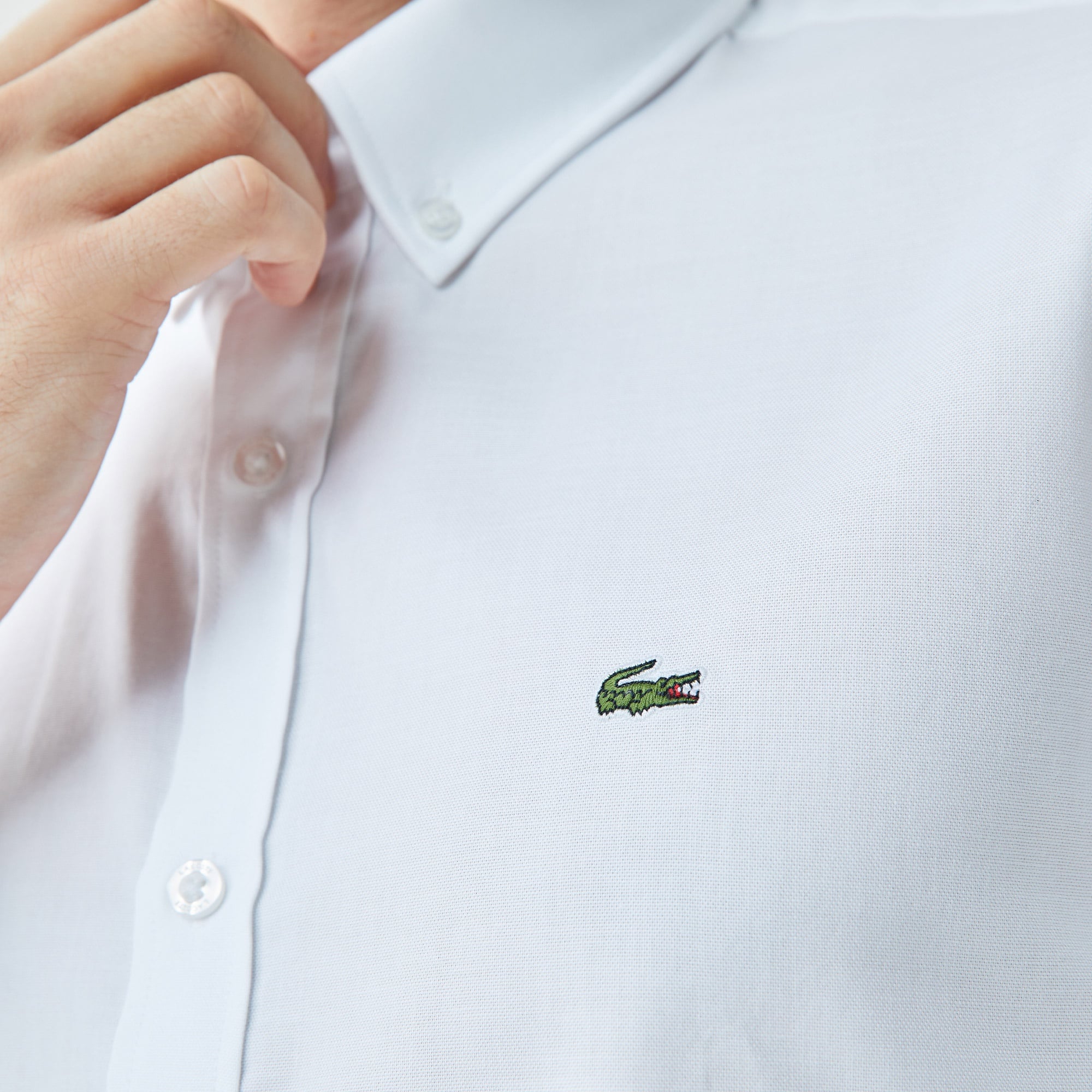 Lacoste Erkek Slim Fit Beyaz Gömlek
