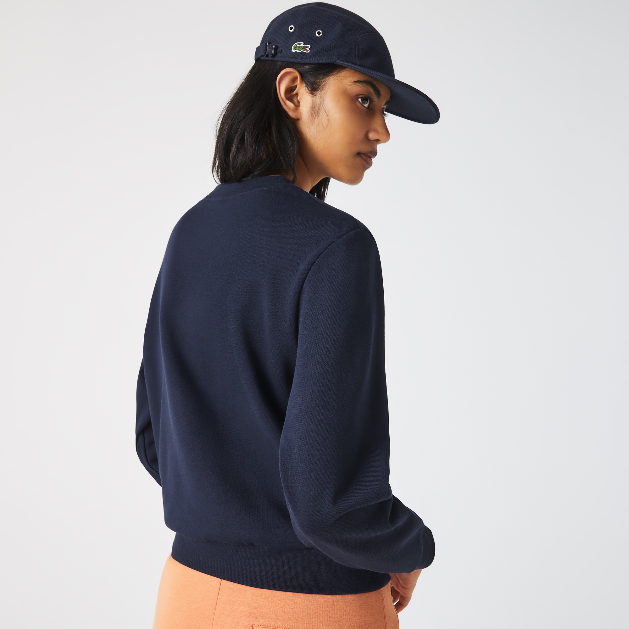 Lacoste Kadın Regular Fit Bisiklet Yaka Lacivert Sweatshirt