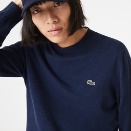 Lacoste Erkek Bisiklet Yaka Organik Pamuk Lacivert Kazak Lacivert