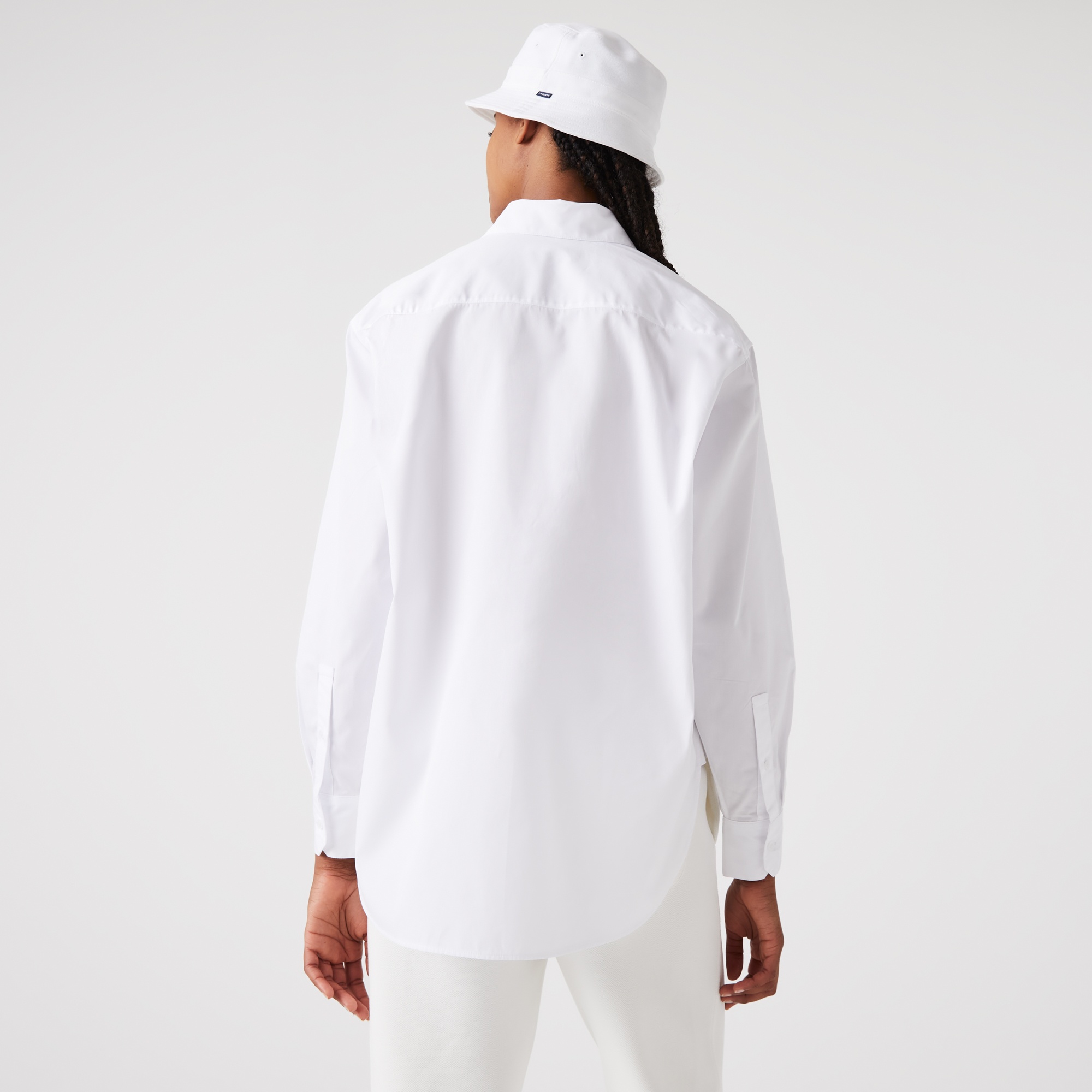 Lacoste Kadın Relaxed Fit Beyaz Gömlek