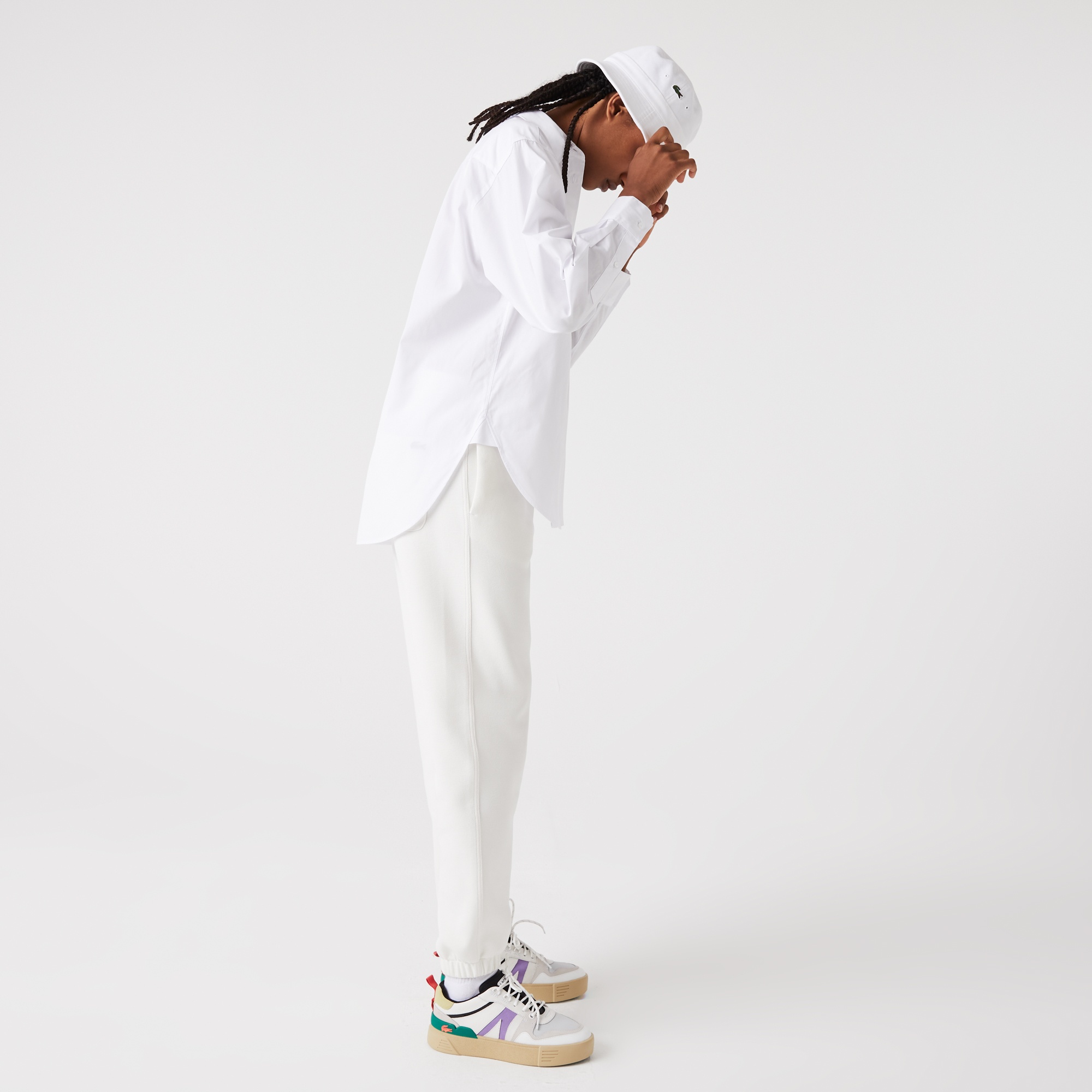 Lacoste Kadın Relaxed Fit Beyaz Gömlek