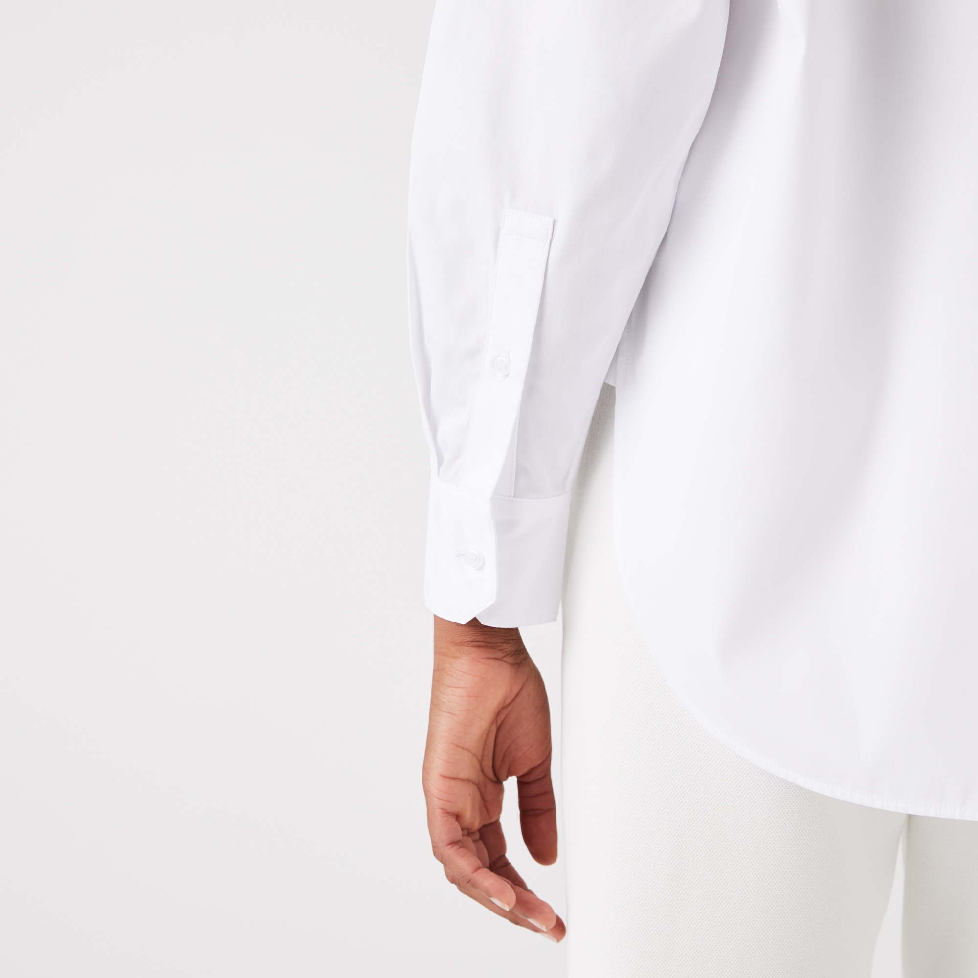 Lacoste Kadın Relaxed Fit Beyaz Gömlek