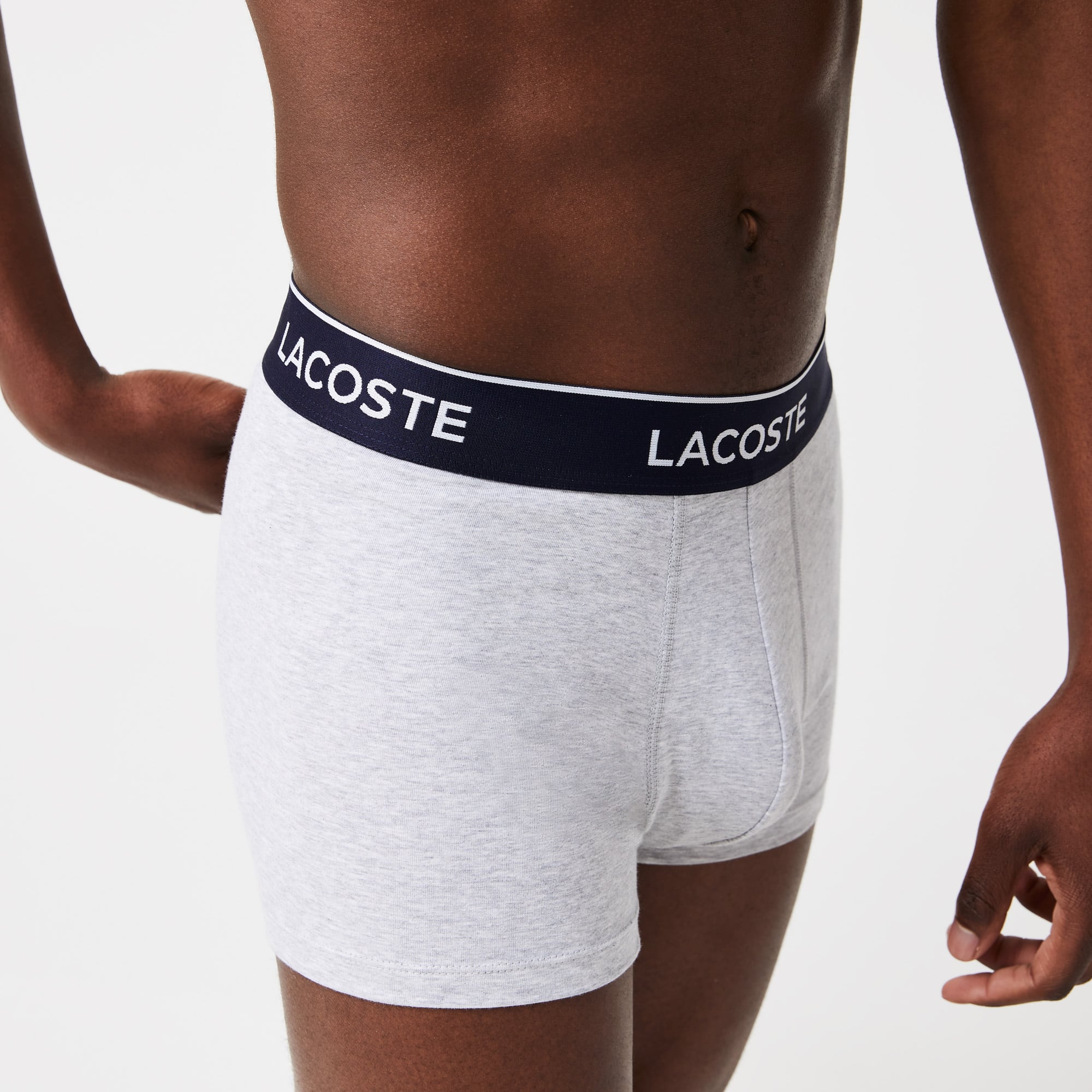 Lacoste Erkek 3'lü Gri Boxer görsel 5