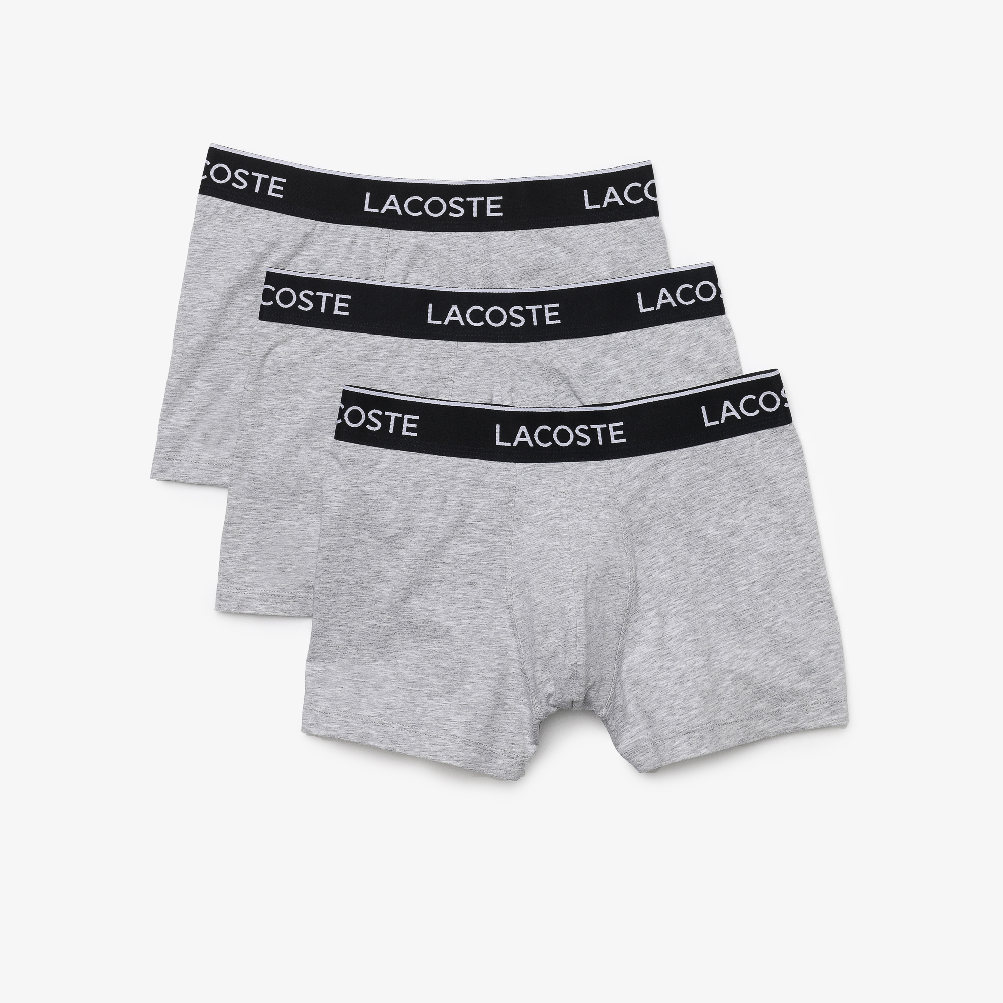 Lacoste Erkek 3'lü Gri Boxer görsel 4