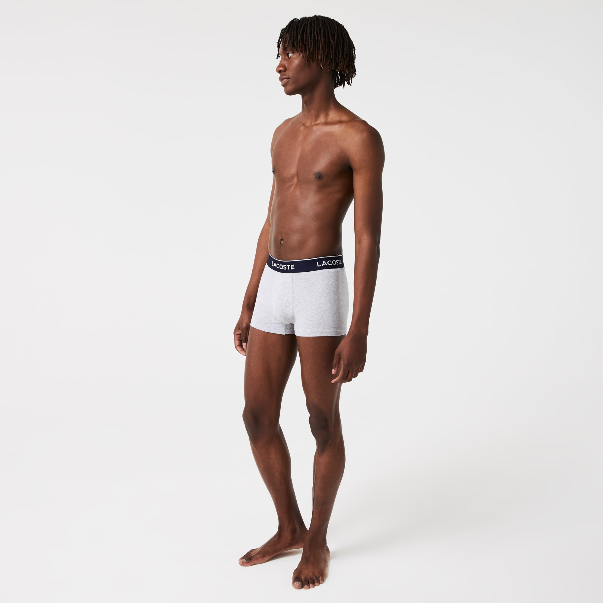 Lacoste Erkek 3'lü Gri Boxer