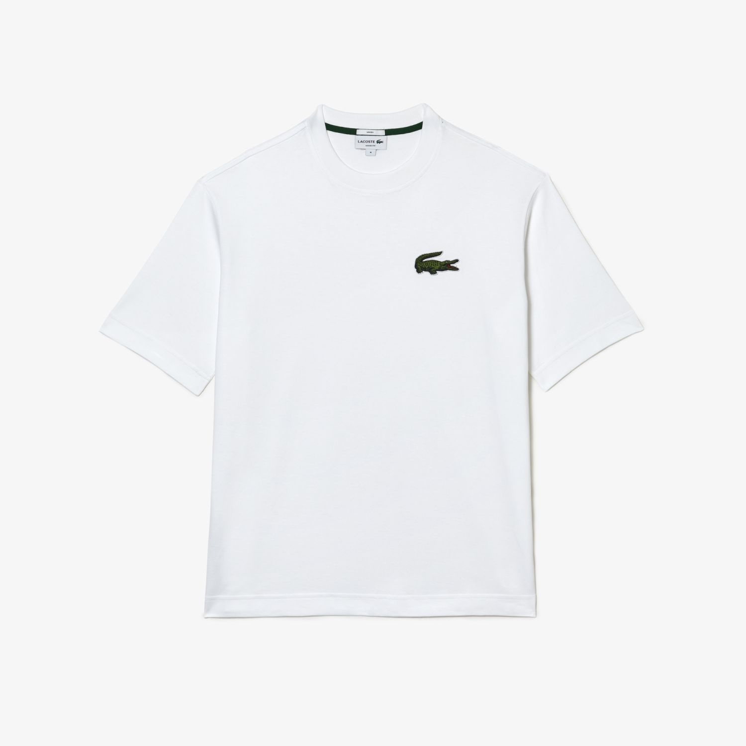 Lacoste Unisex Loose Fit Bisiklet Yaka Beyaz T-Shirt