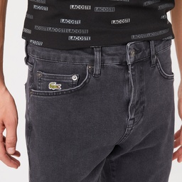 Lacoste Erkek Slim Fit Denim Koyu Gri Pantolon Gri