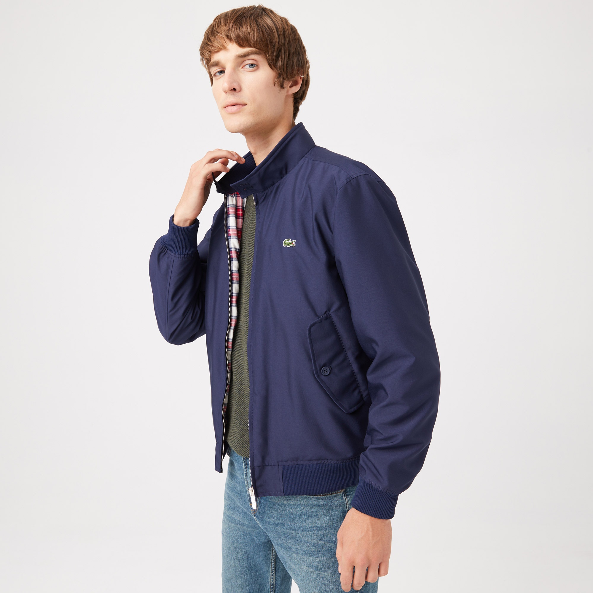 Lacoste Erkek Dik Yaka Lacivert Ceket