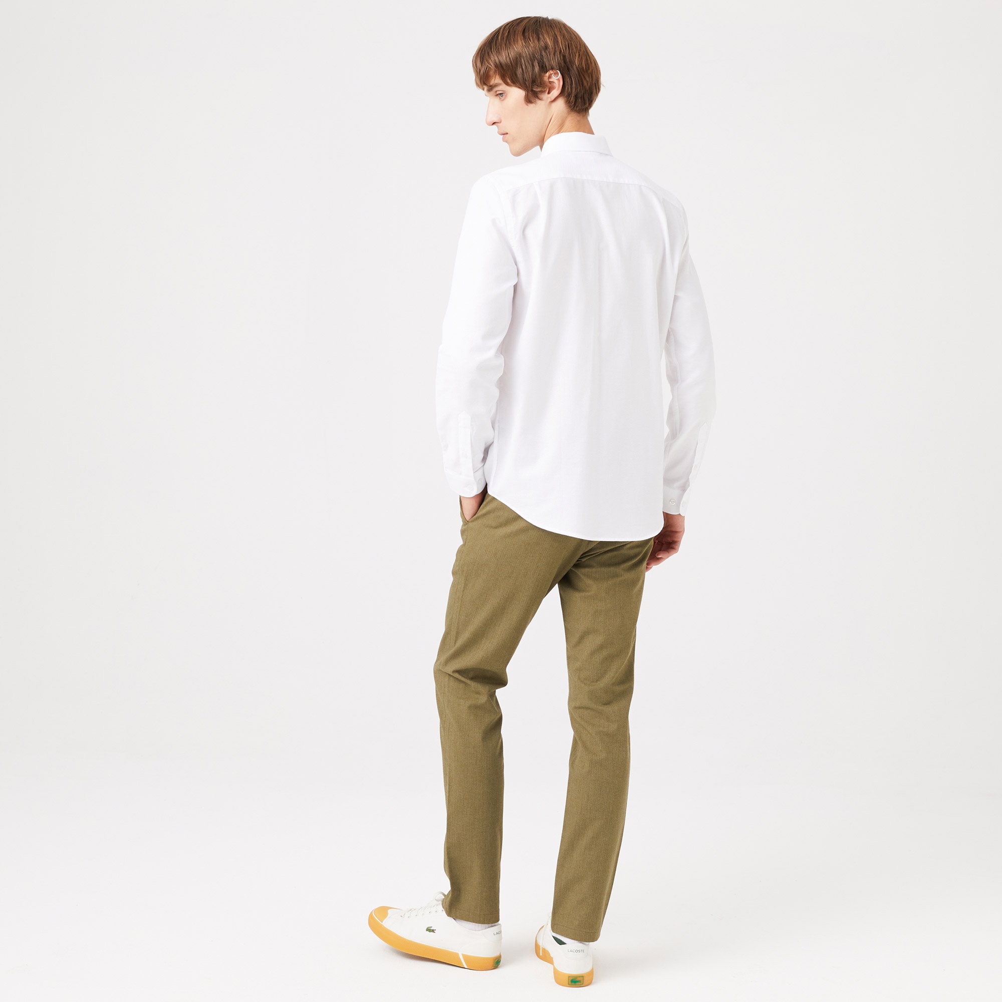 Lacoste Erkek Slim Fit Beyaz Gömlek