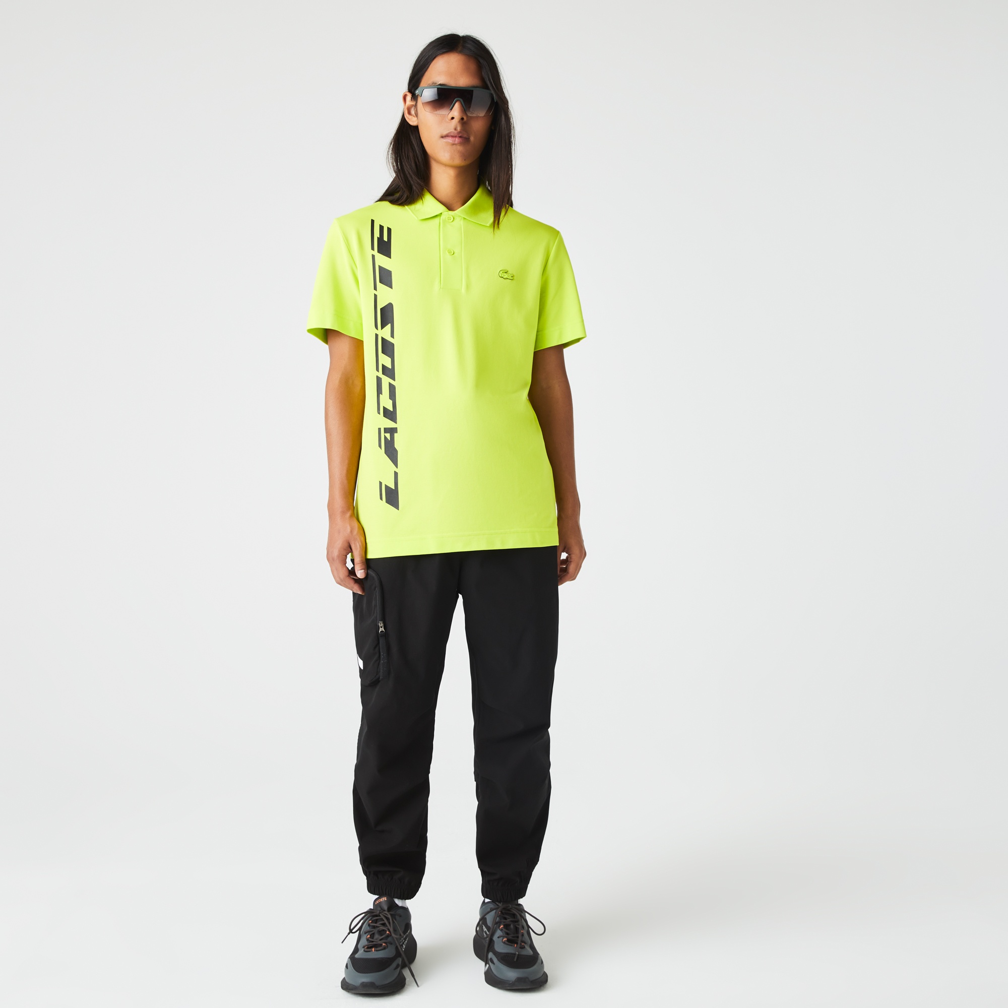 Lacoste Erkek Regular Fit Baskılı Organik Pamuk Sarı Polo