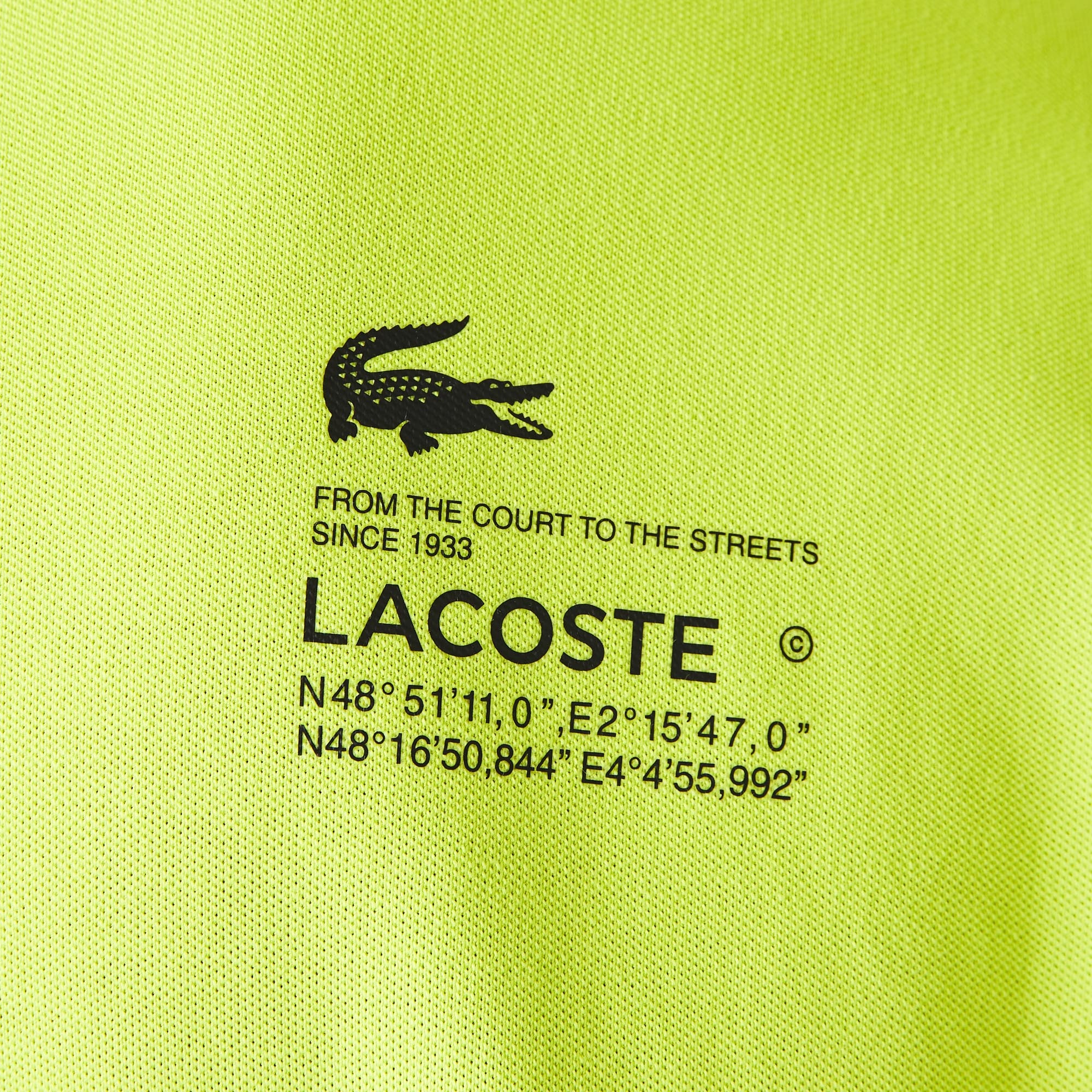 Lacoste Erkek Regular Fit Baskılı Organik Pamuk Sarı Polo