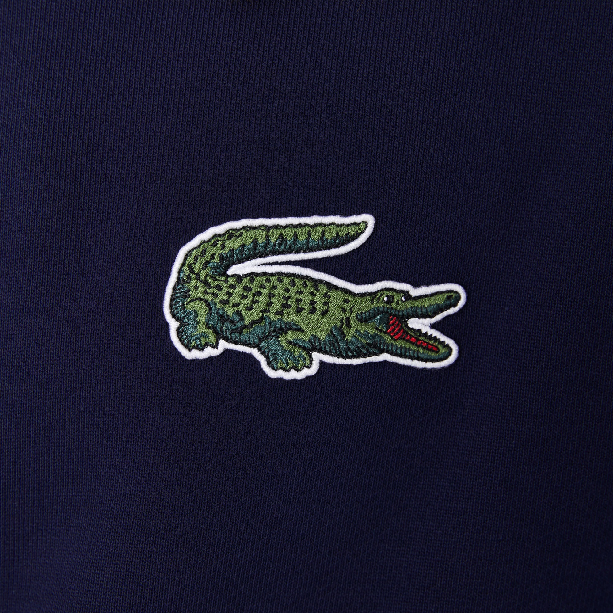 Lacoste Unisex Loose Fit Dik Yaka Organik Pamuk Lacivert Sweatshirt