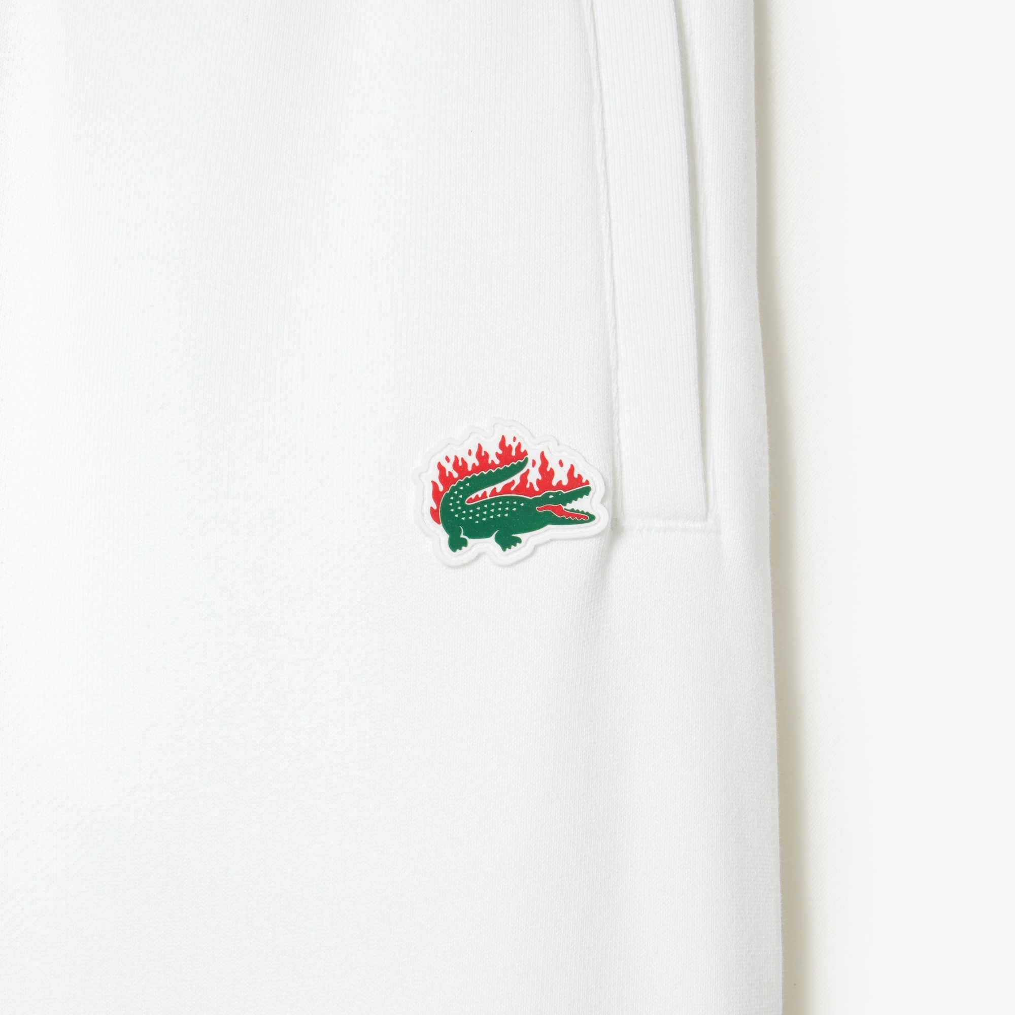 Lacoste X Trasher Erkek Baskılı Beyaz Eşofman Altı