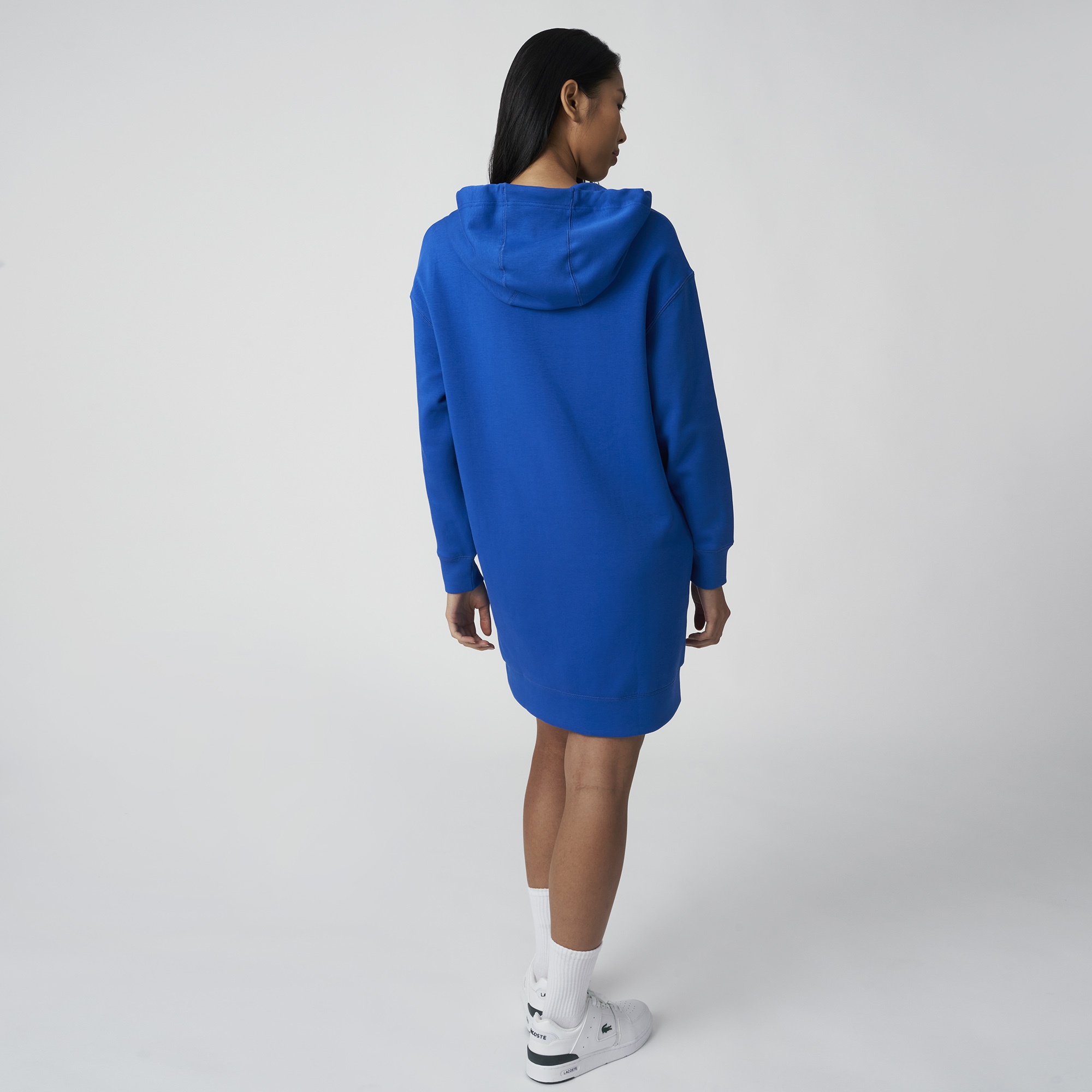 Lacoste Active Kadın Loose Fit Uzun Kollu Kapüşonlu Lacivert Elbise