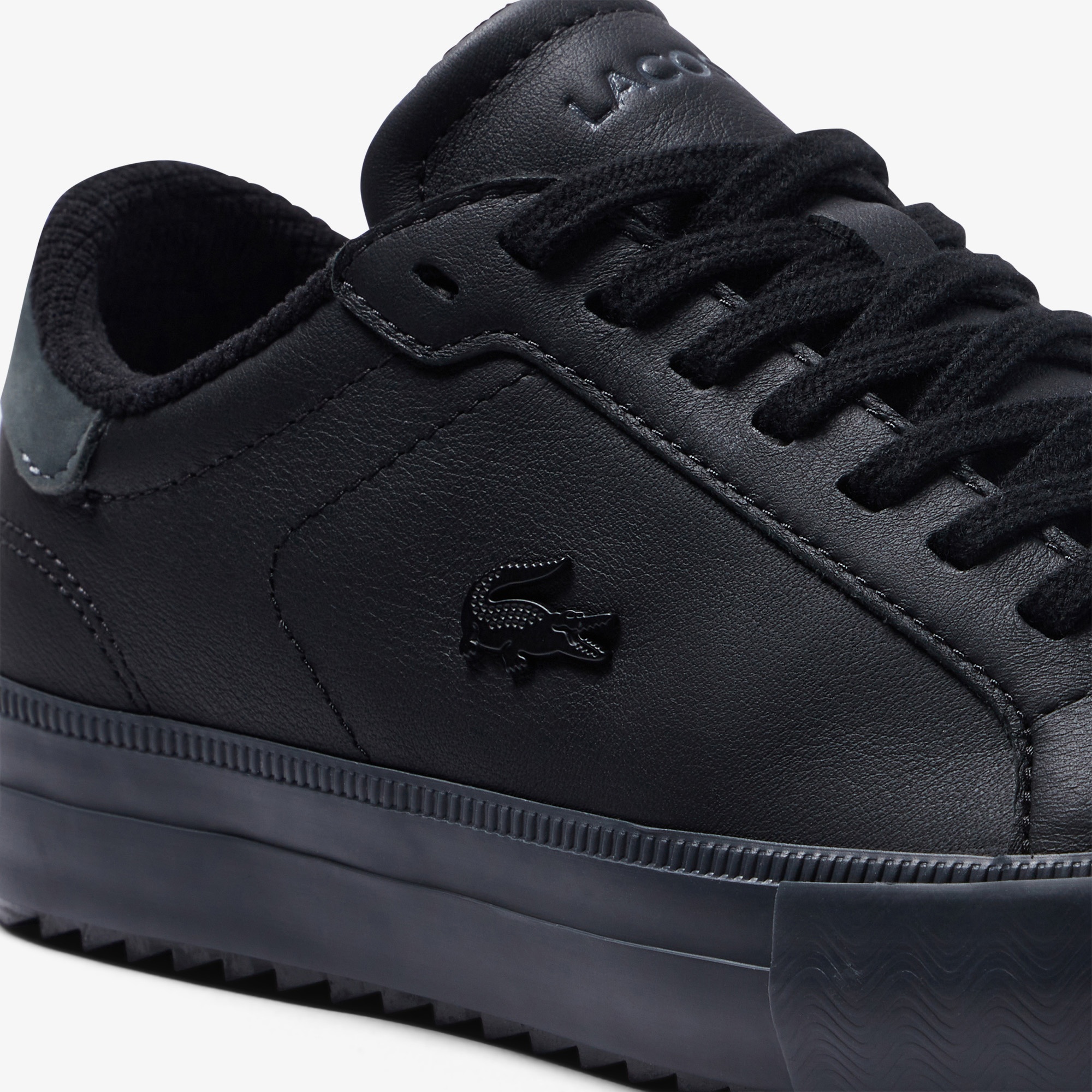 Lacoste SPORT Powercourt Erkek Deri Siyah Sneaker