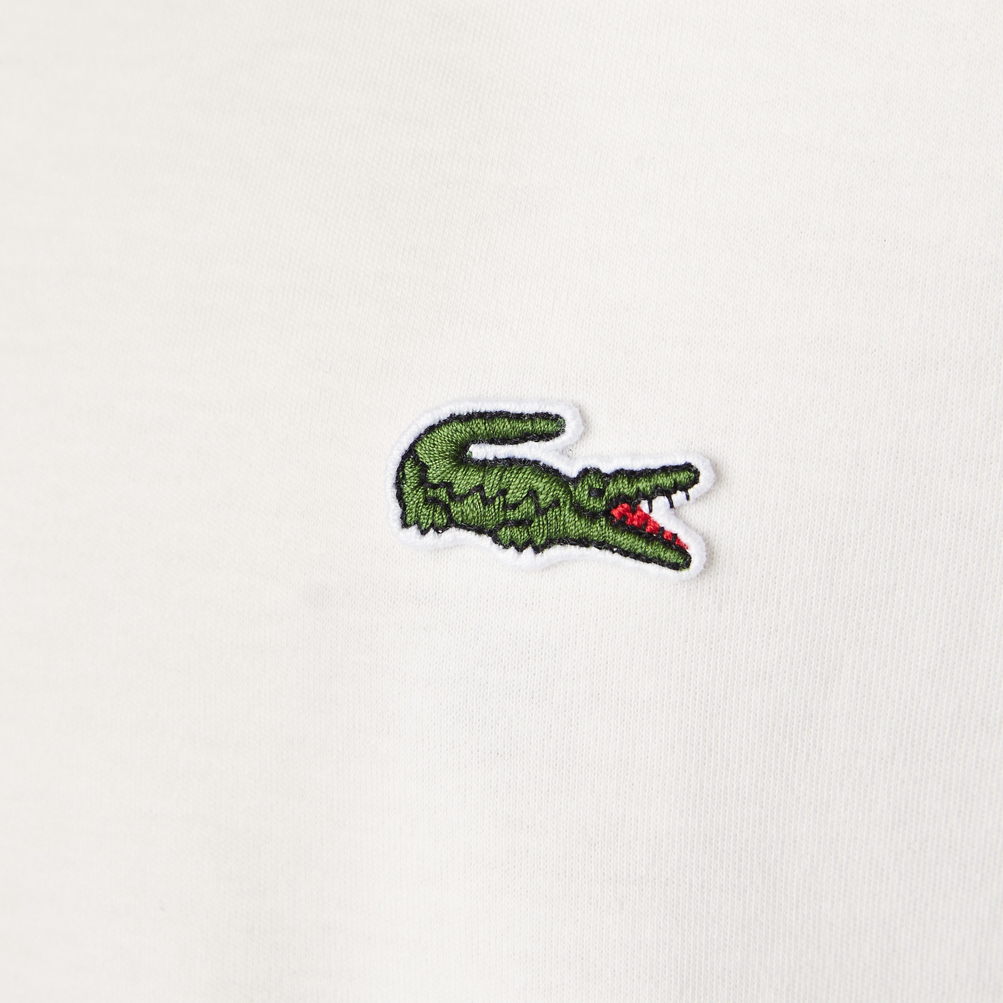 Lacoste Erkek Regular Fit Bisiklet Yaka Çizgili Beyaz T-Shirt