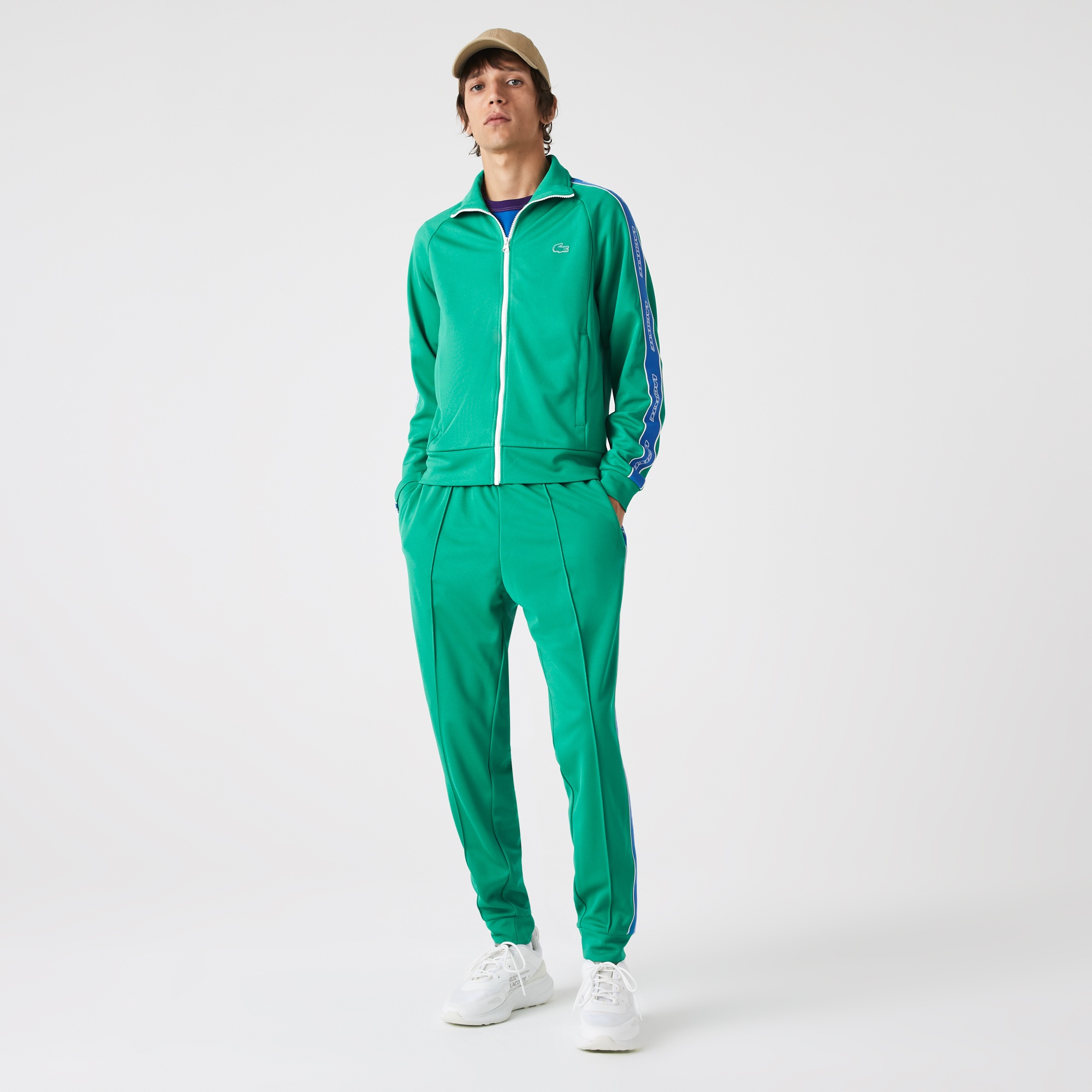 Lacoste Erkek Tapered Fit Baskılı Jogger Yeşil Eşofman Altı