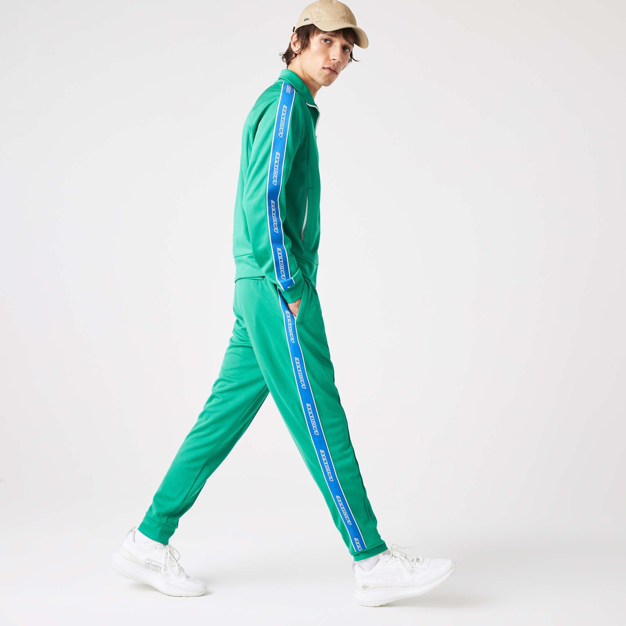 Lacoste Erkek Tapered Fit Baskılı Jogger Yeşil Eşofman Altı
